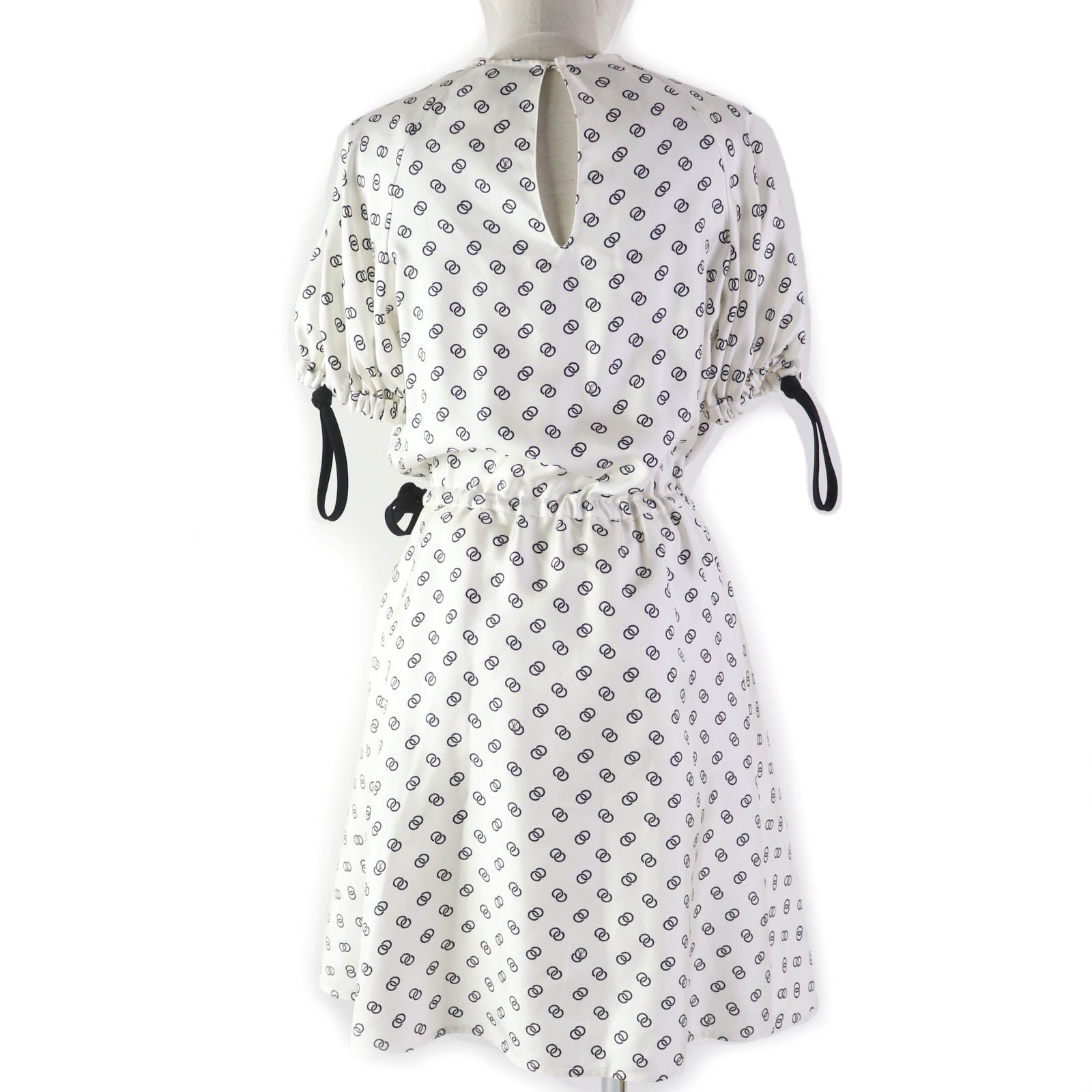Louis Vuitton dress 1A9NYN Part 75 Part Nylon Black White Apparel
