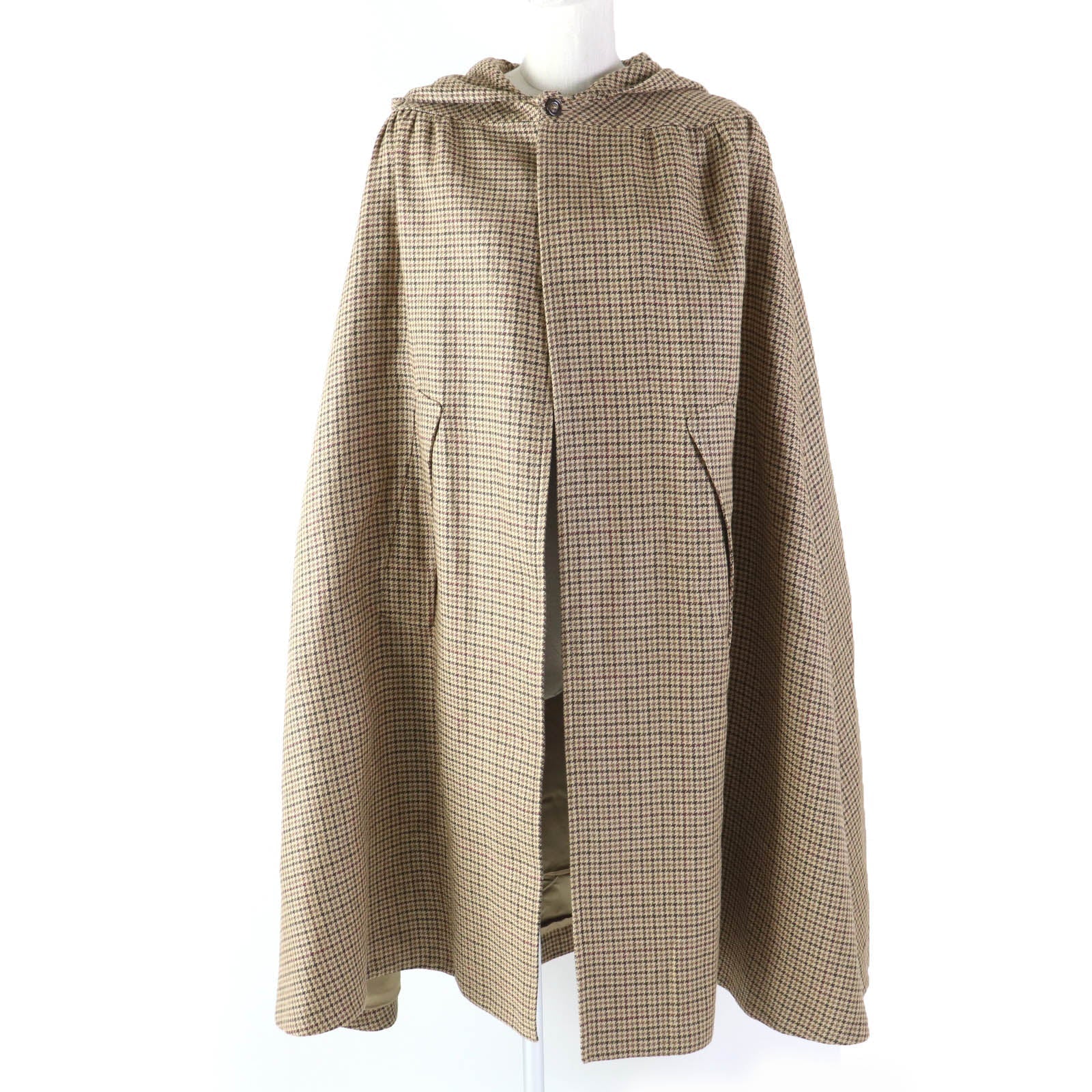 Poncho Main: Linen, Lining: Cupra, Lining: Rayon Brown Travel Bag