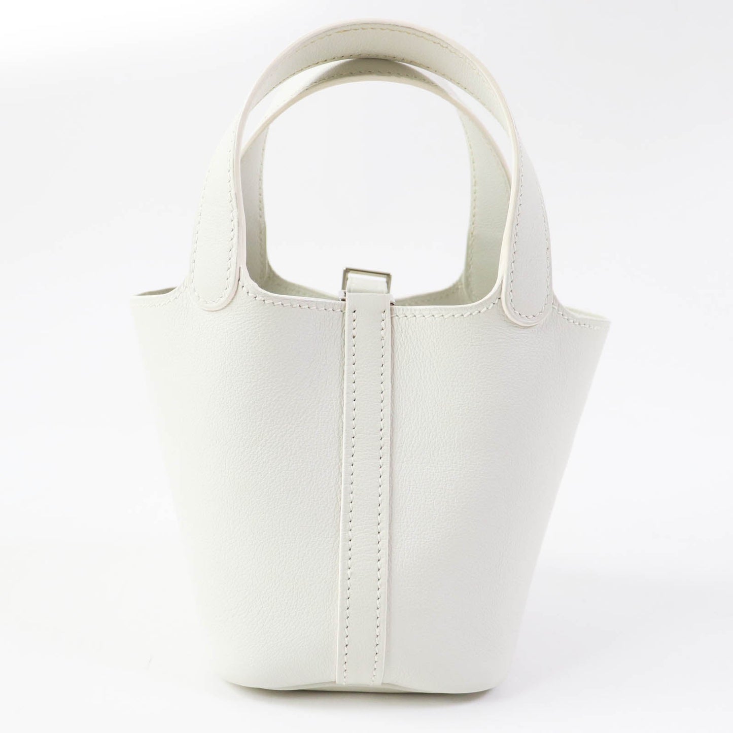 Hermes Handbag Swift Palladium Picotanlock Women Metal White Micro Travel Bag