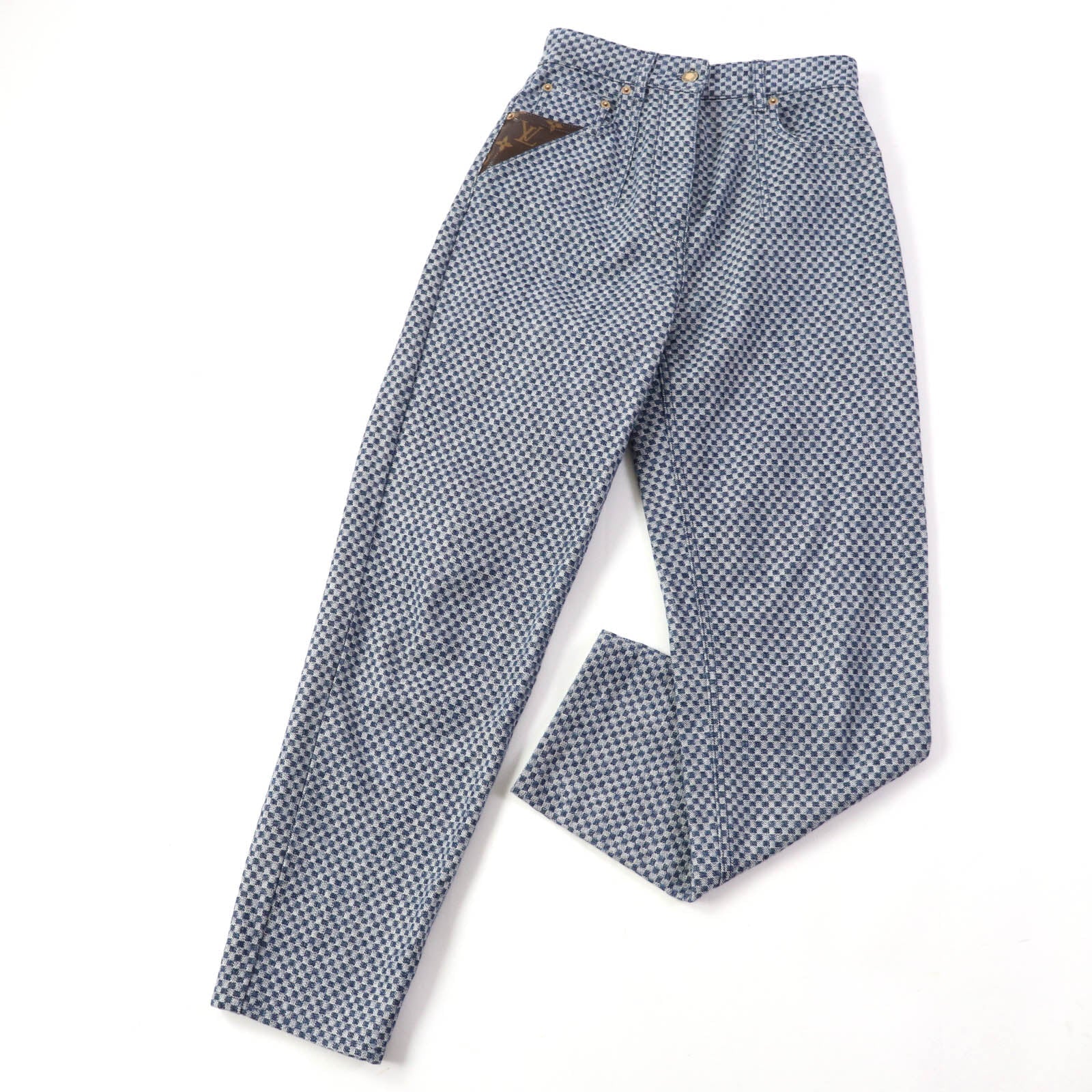 Louis Vuitton Part 77 polyester Part 23 Leather Denim Cotton Navy Apparel