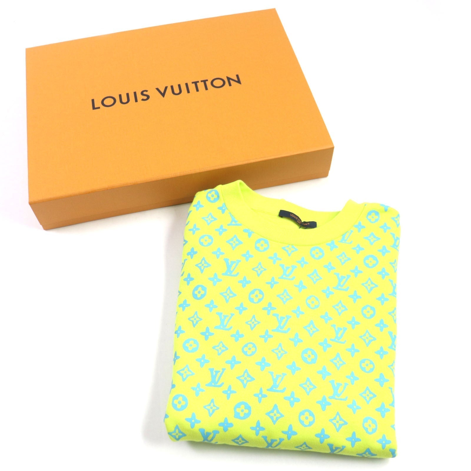 Louis Vuitton sweat Print Chewneck Sweat Shirt Monogram Cotton Blue Apparel