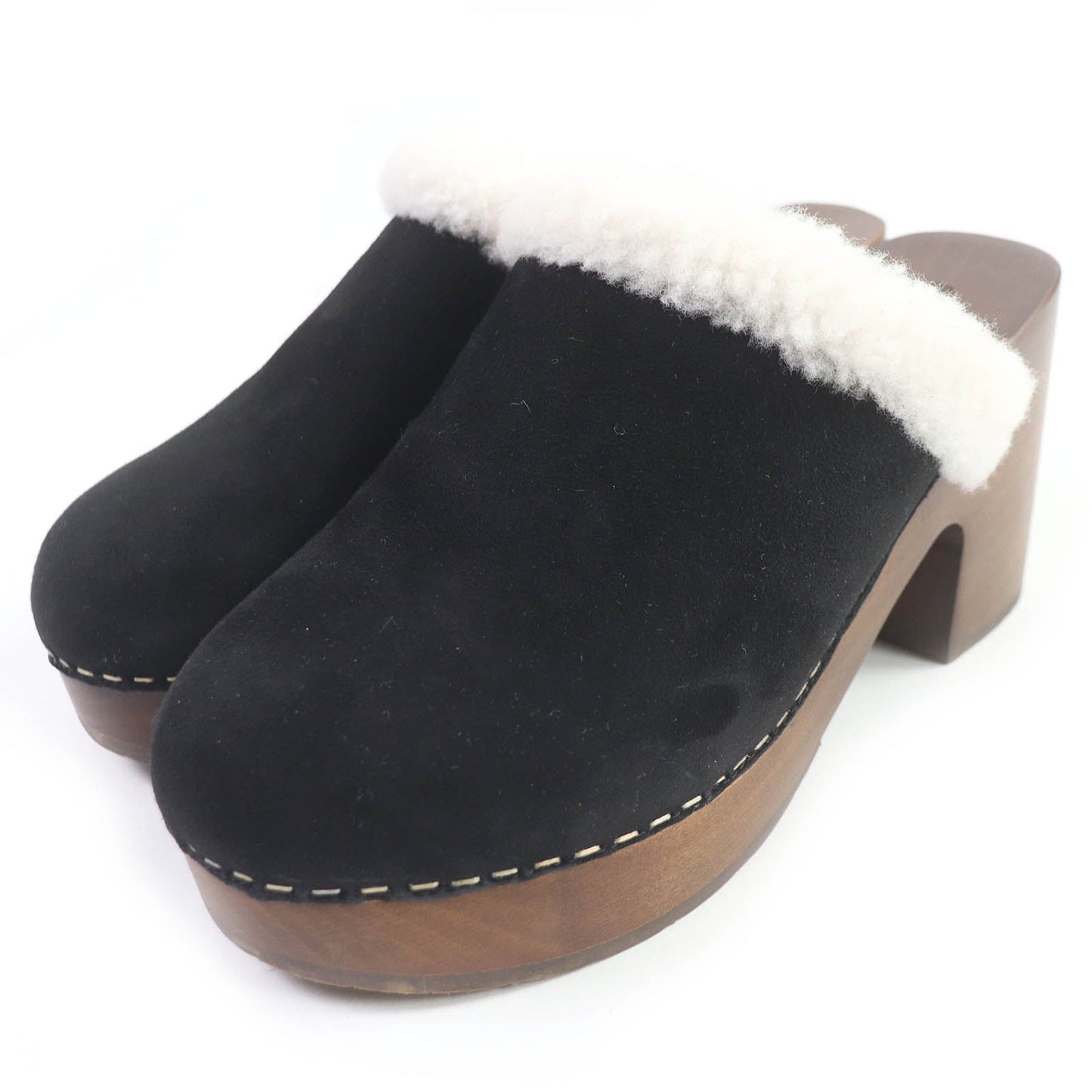 Chanel Suede Leather Sandals Black