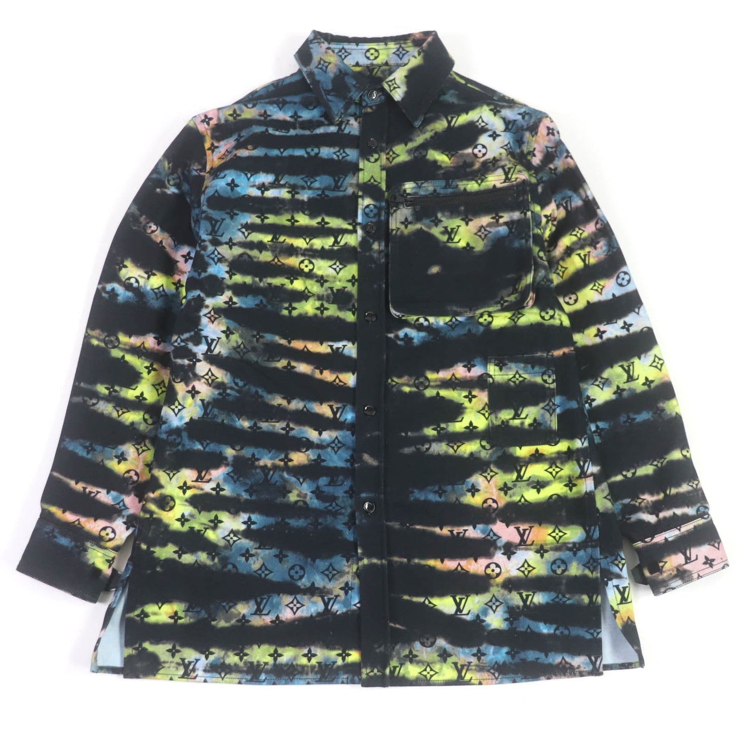 Louis Vuitton Jacket 1A9A3S ns M Denim Cotton Black Multicolor Apparel