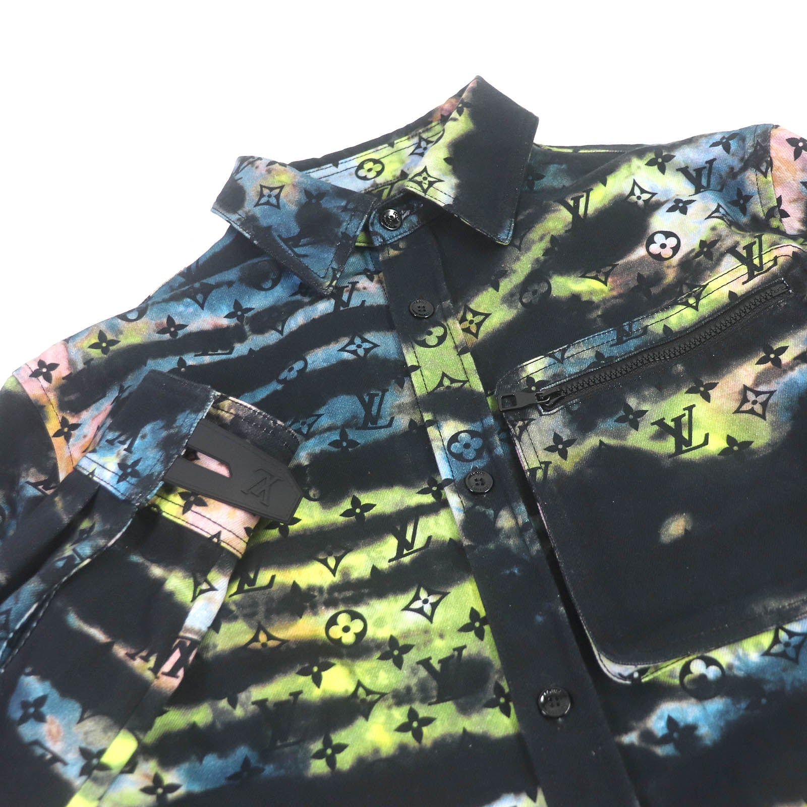 Louis Vuitton Jacket 1A9A3S ns M Denim Cotton Black Multicolor Apparel
