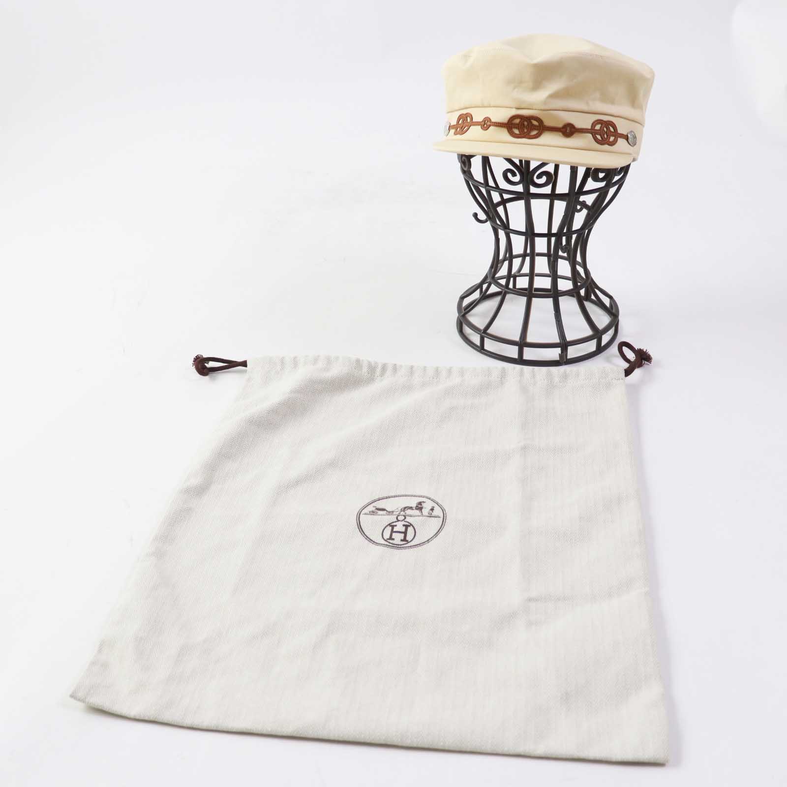 Casquette Outer: Cotton, Outer: Polyurethane, Lining: Rayon, Leather Beige Travel Bag