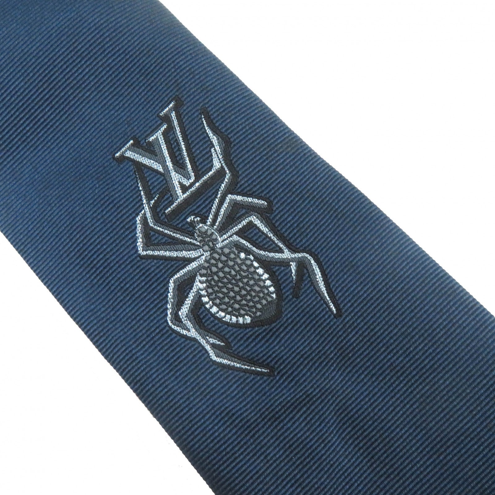 Louis Vuitton tie 1 polyamide Cravate Spider Navy Handbag
