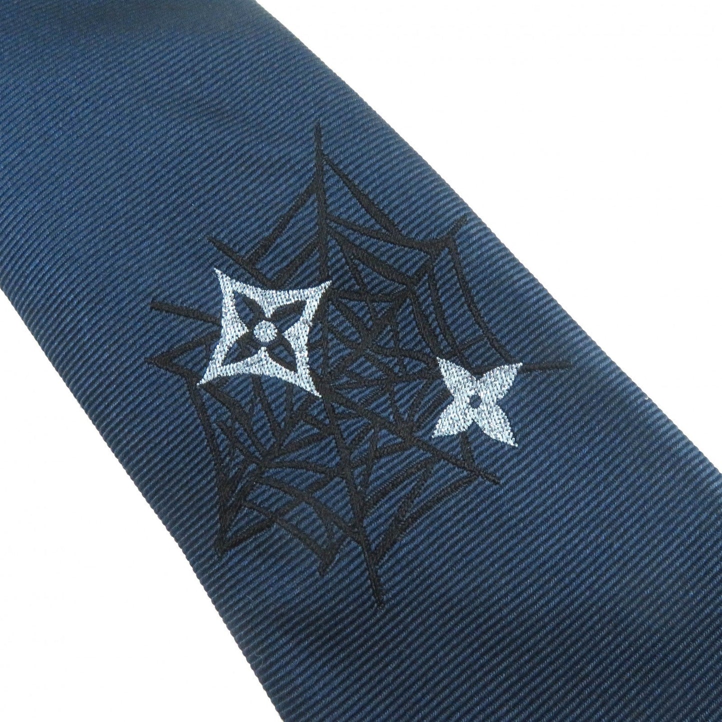 Louis Vuitton tie 1 polyamide Cravate Spider Navy Handbag