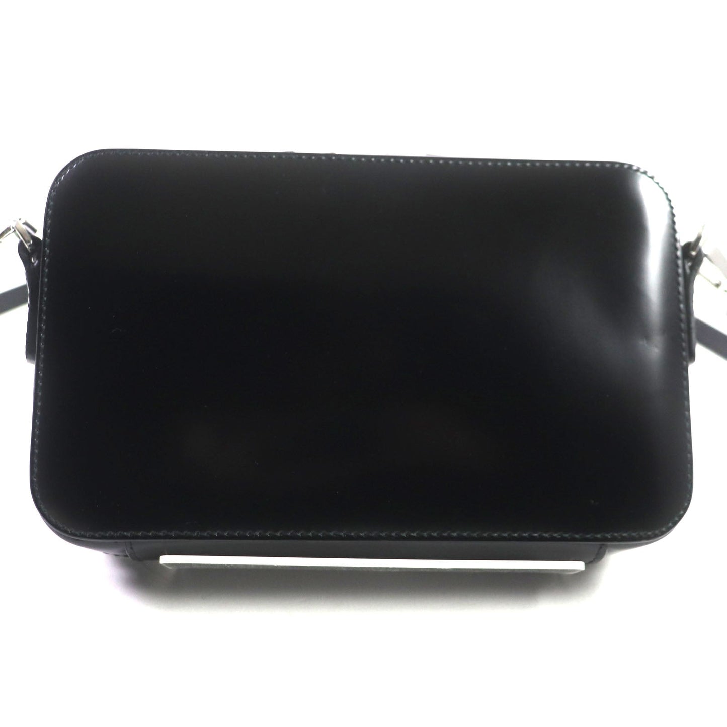 Shoulder Bag Brushed Brick Mens Leather Black