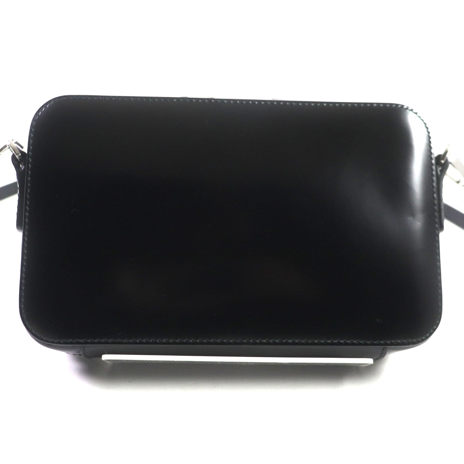 Shoulder Bag Brushed Brick Mens Leather Black