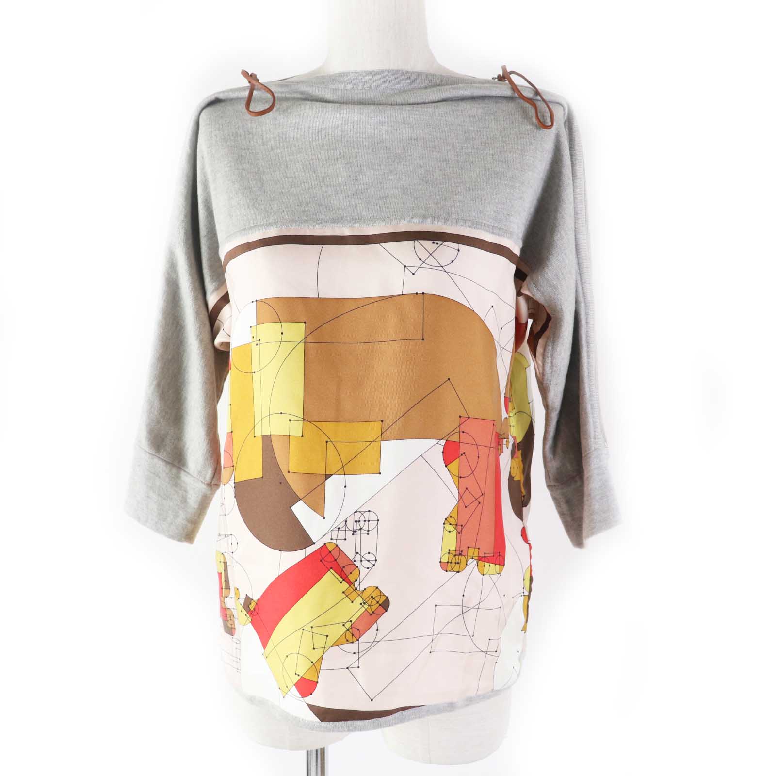 Cut Main: Silk, Part: Cotton, Part: Cashmere, Leather Travel Bag