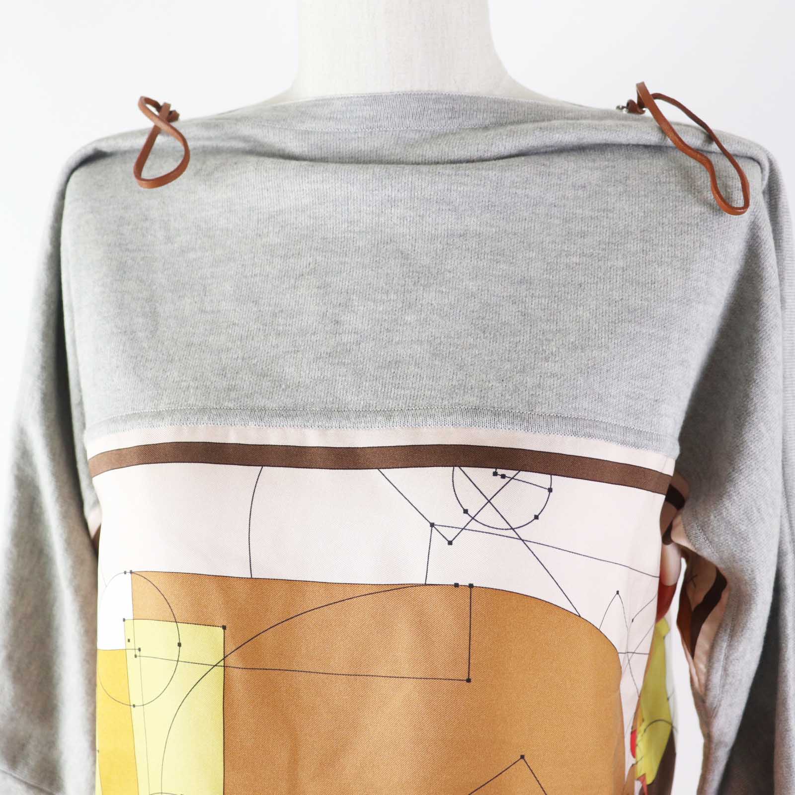 Cut Main: Silk, Part: Cotton, Part: Cashmere, Leather Travel Bag