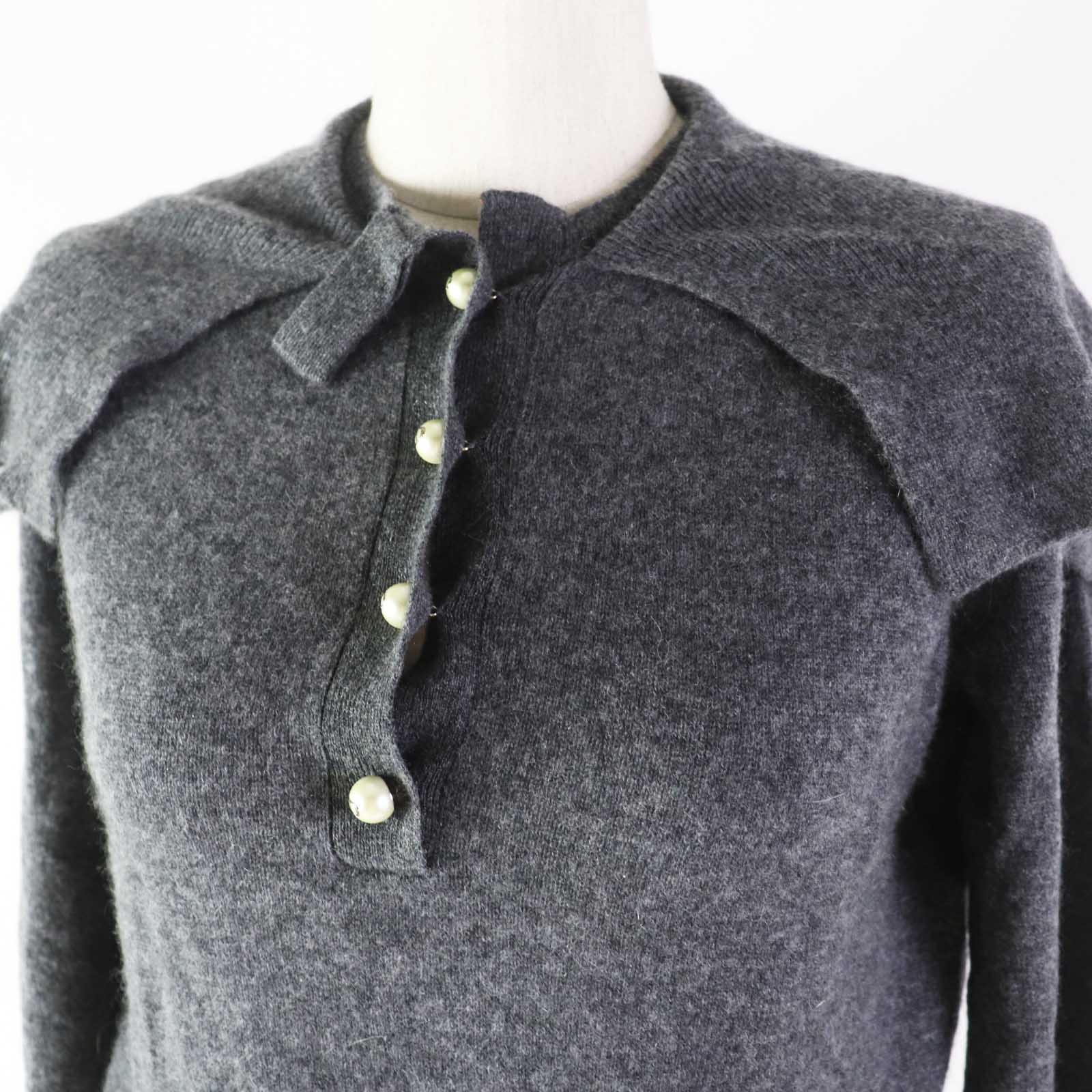 Dior Christian Knit Main: % Cashmere Charcoal Gray Travel Bag