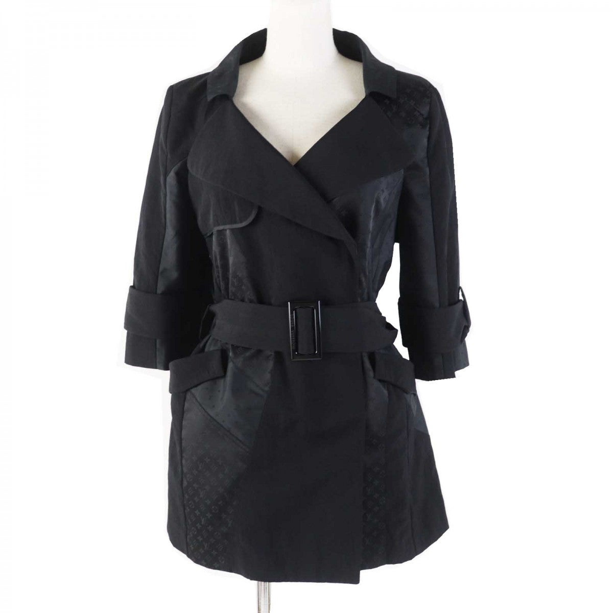 Louis Vuitton trench coat Nylon Black Apparel