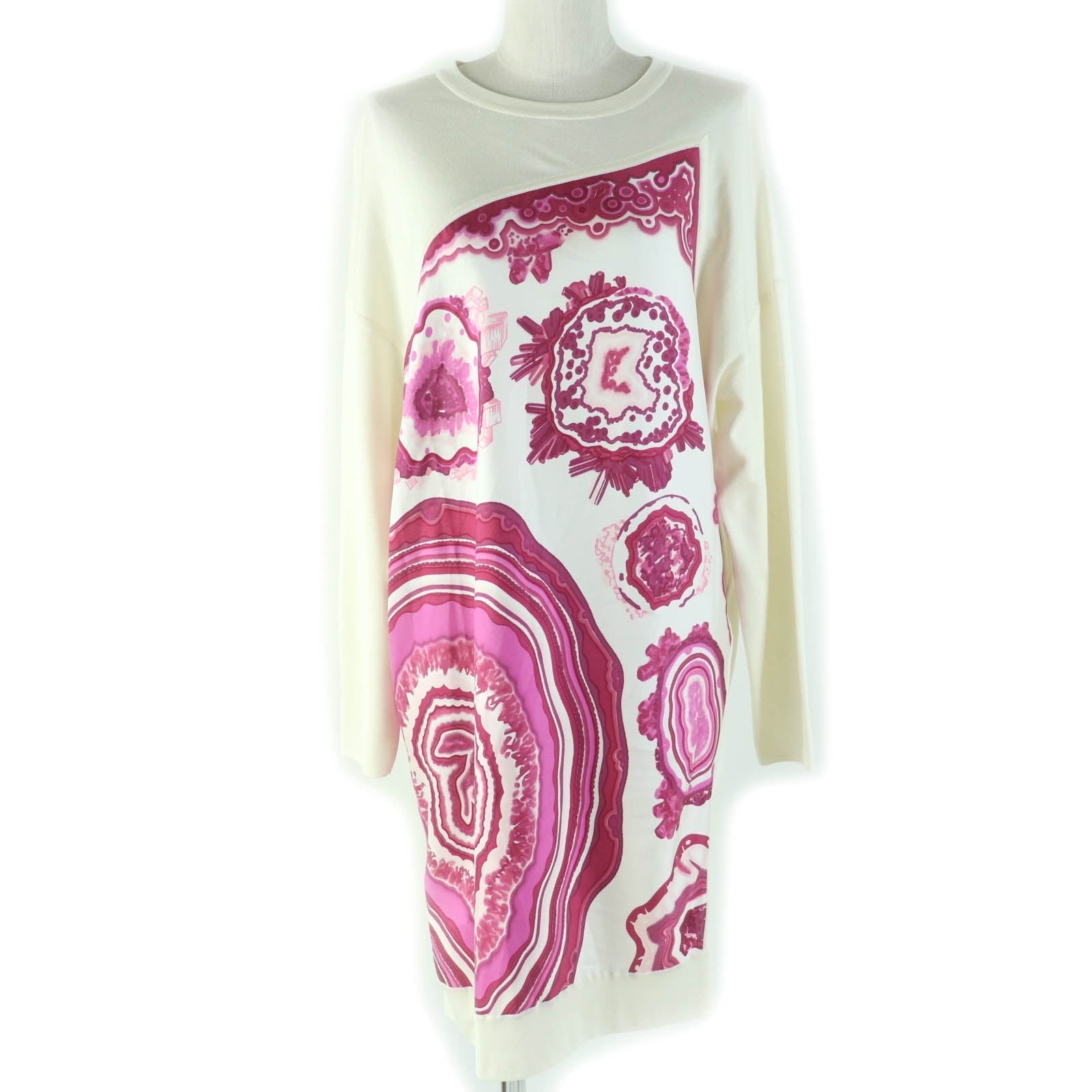 One Piece Printed Part: Silk Knitted Part: Pink Travel Bag