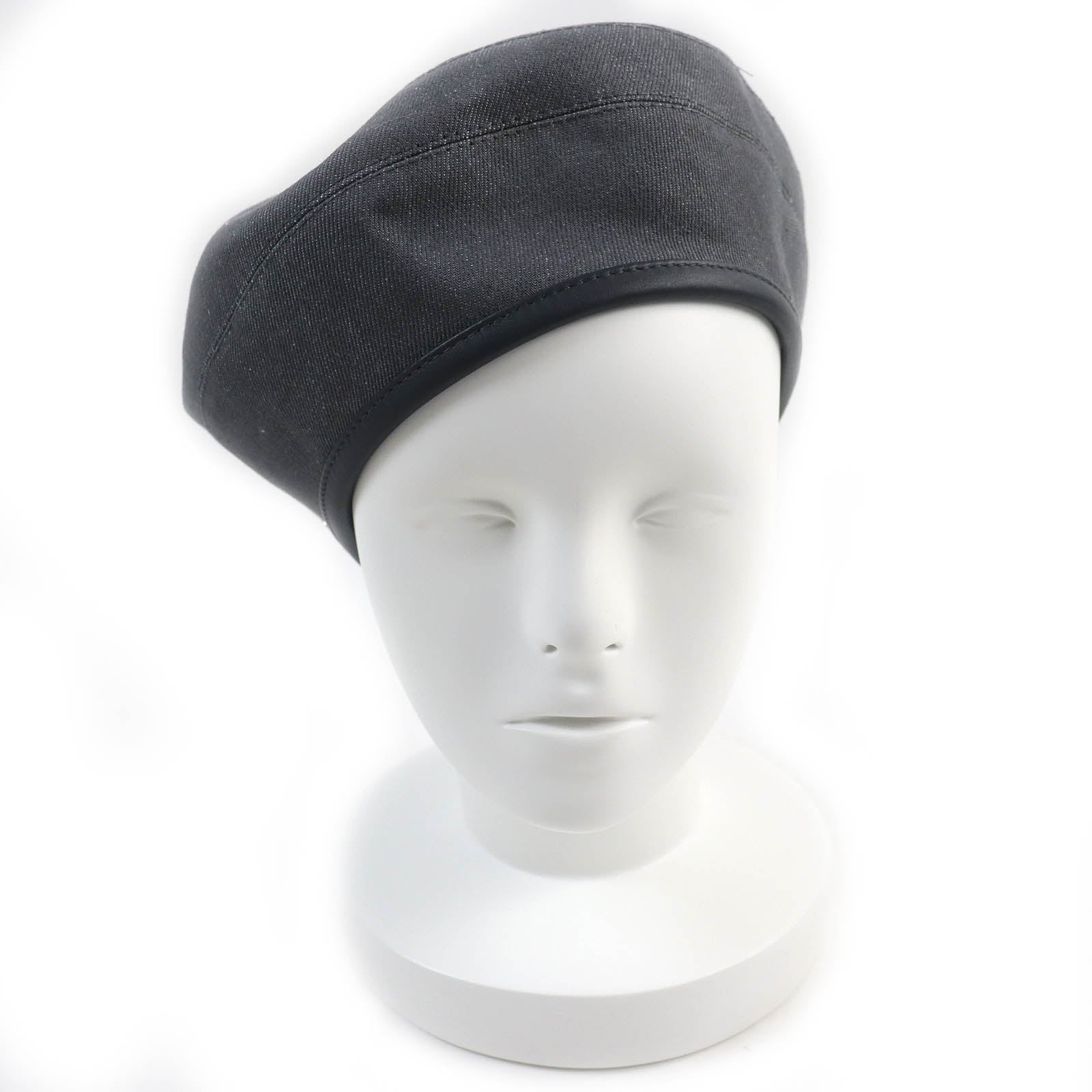 Beret Outer: Cotton, Lining: Rayon, Lining: Silk, Leather Travel Bag