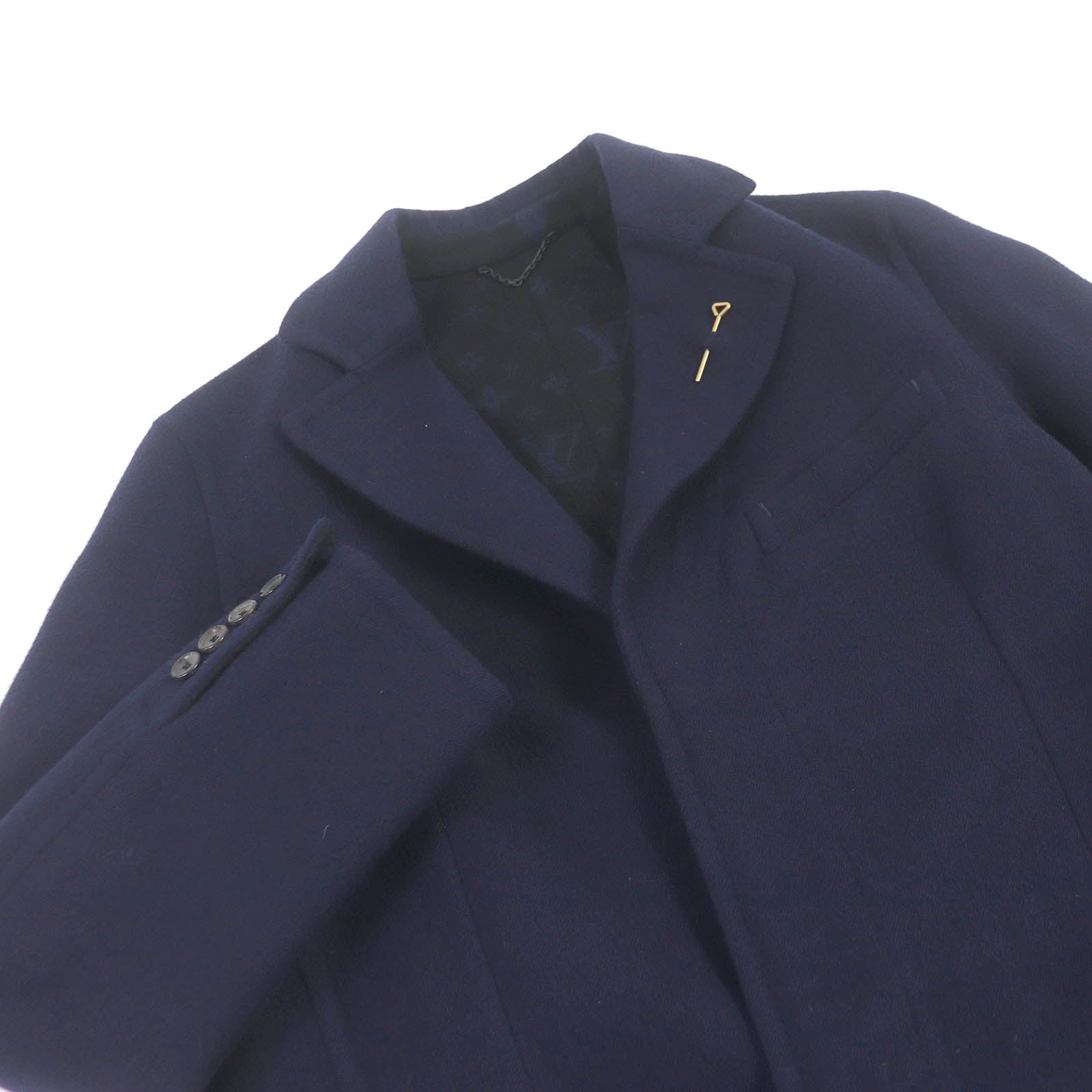 Louis Vuitton Chester coat HJC55E Wool Cotton Navy Apparel 2