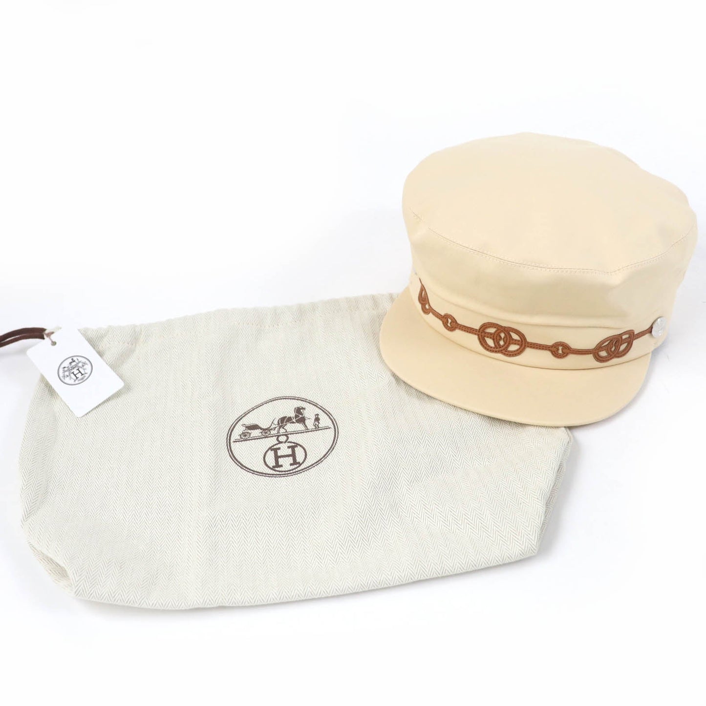 Casquette Main: Cotton, Main: Polyurethane, Part: Sheep Leather Beige Travel Bag