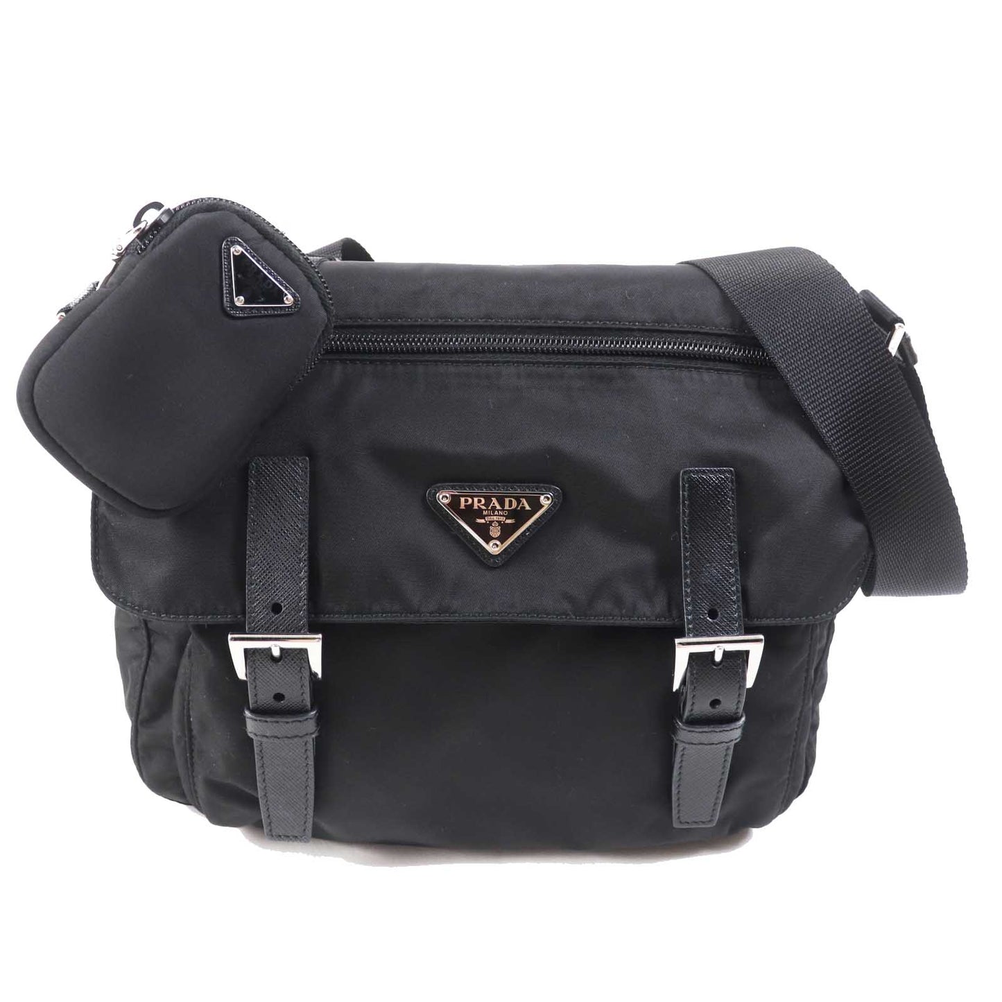 Shoulder Bag Main: , Part: Nero Re Leather Nylon