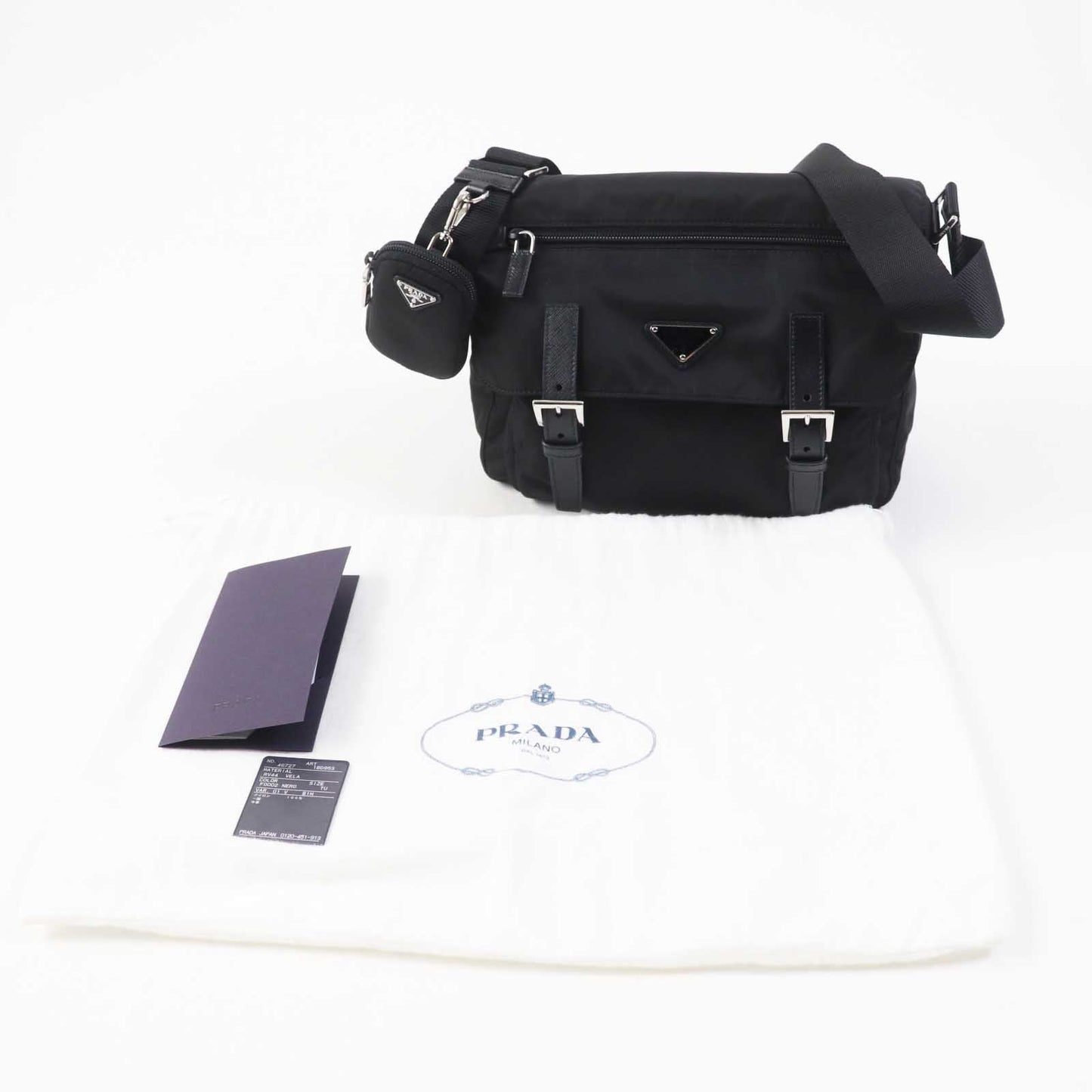 Shoulder Bag Main: , Part: Nero Re Leather Nylon