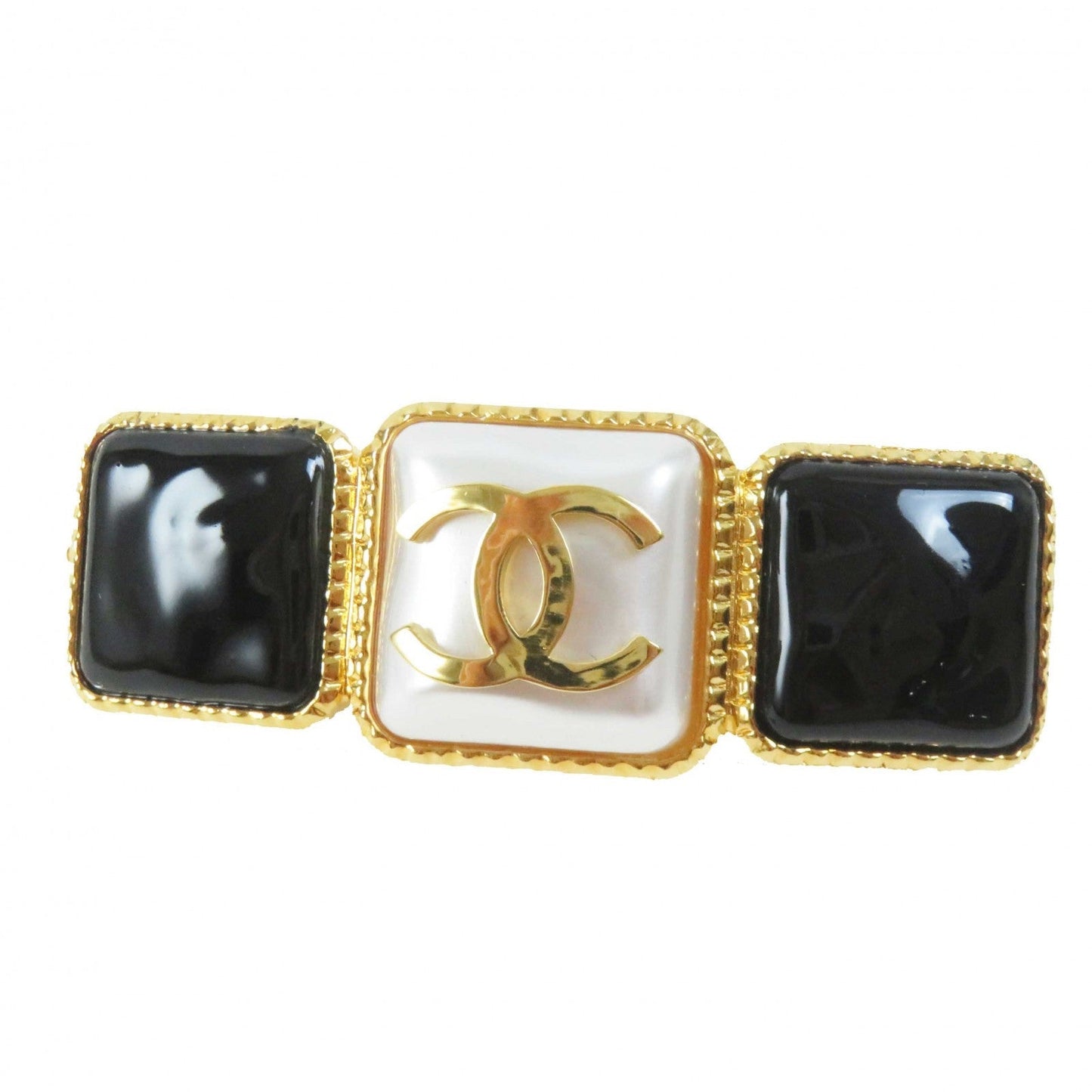 Chanel COCO Mark Hair Accessories Black Gold Bag