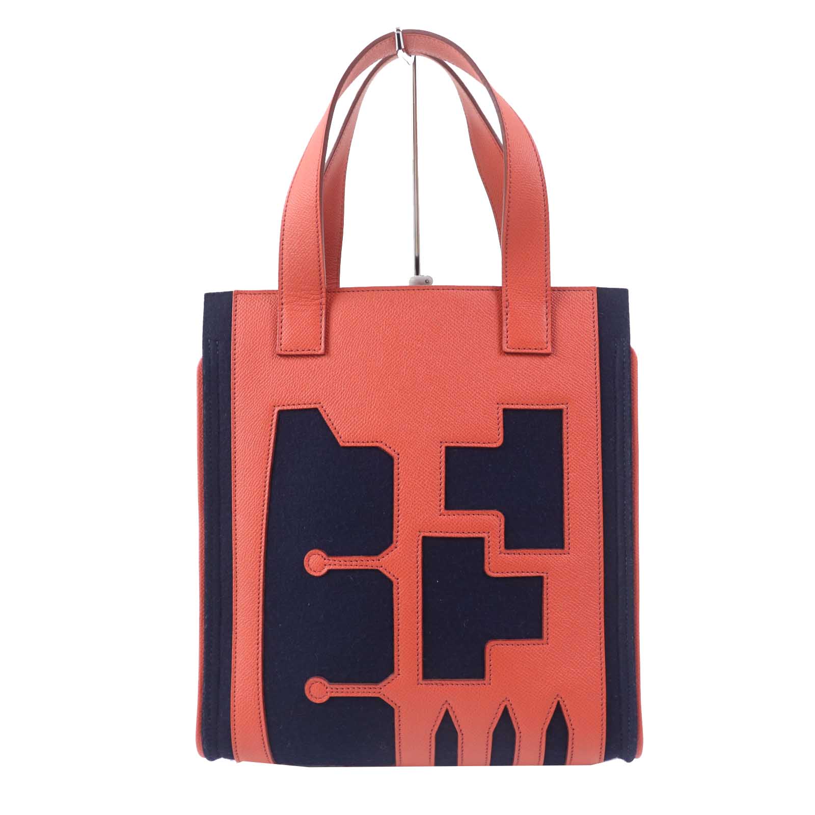 Tote Bag Main: Epsom, Felt Coral Navy Pink