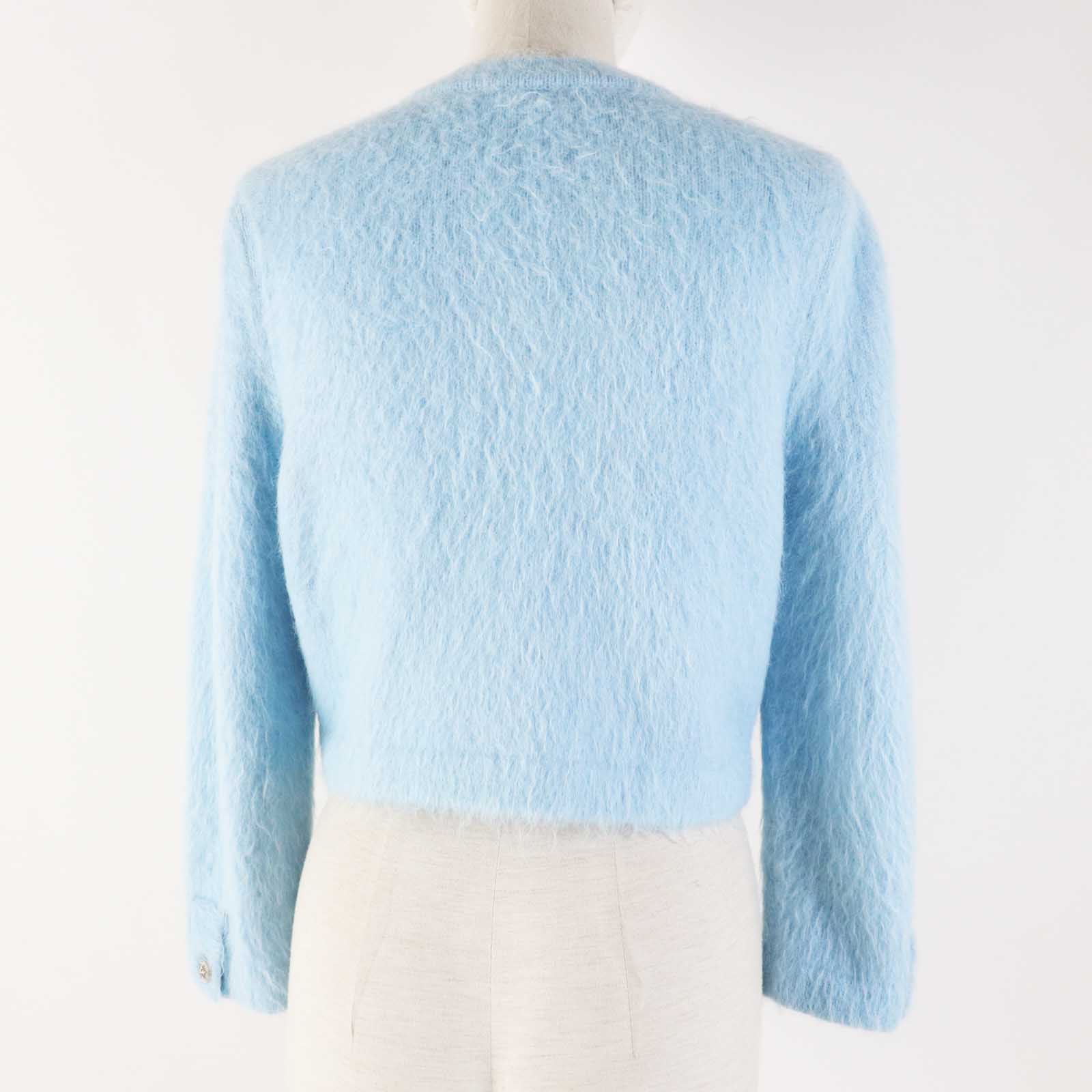Chanel cardigan 19B 28 alpaca 14 polyamide Blue Handbag