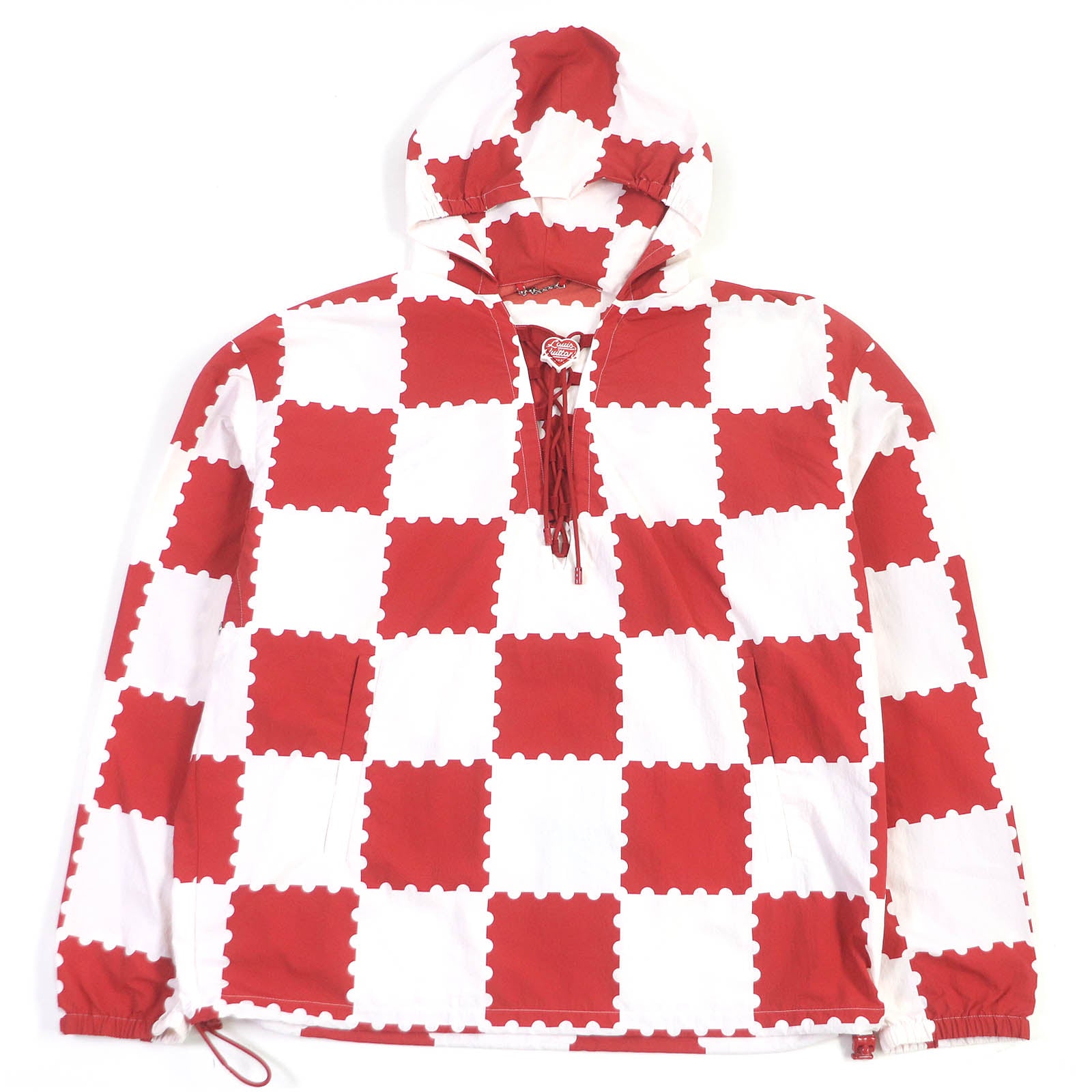 Louis Vuitton Blouson Nylon White Red Handbag