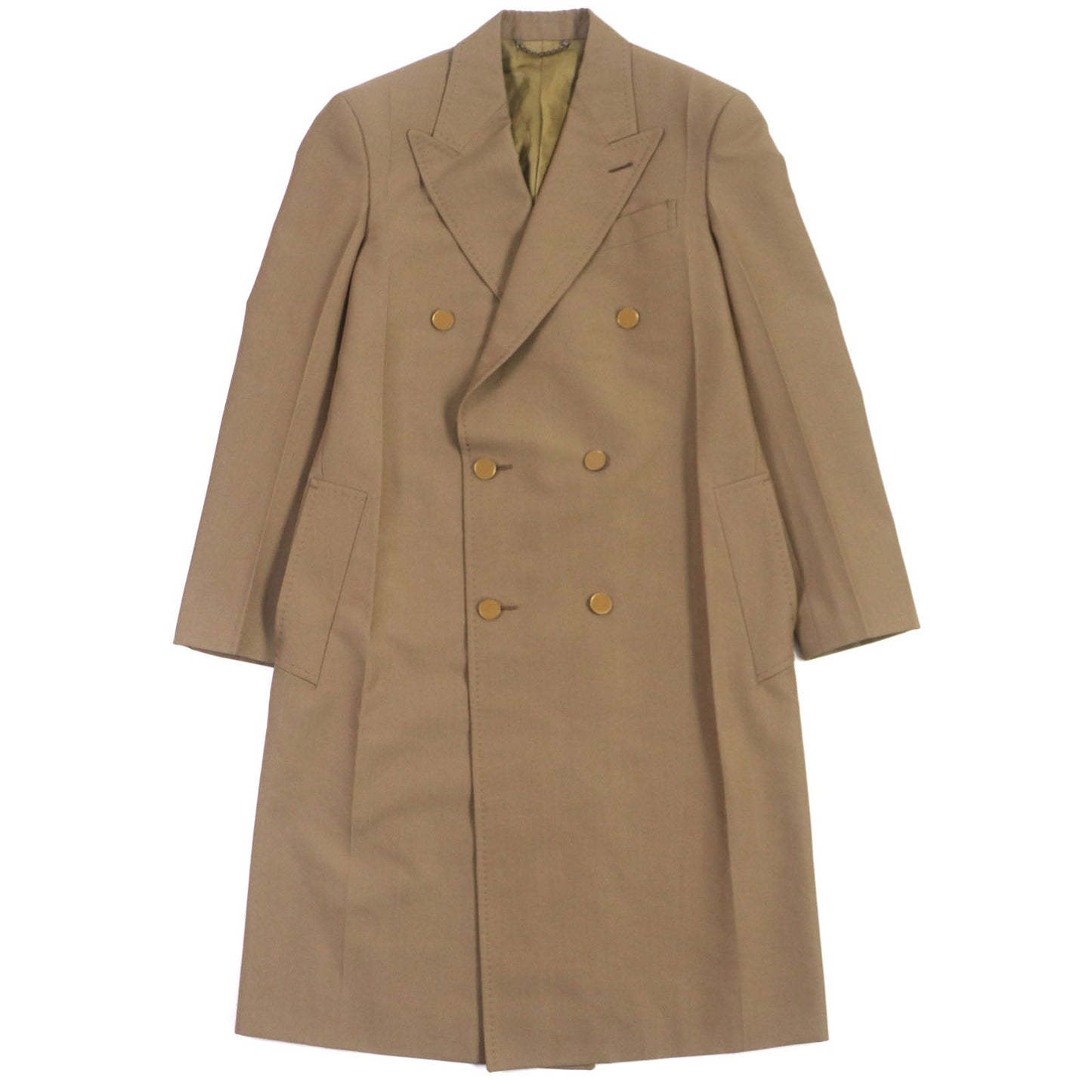 Louis Vuitton coat HGC70E Dorothy 44 Wool Cotton Brown Apparel