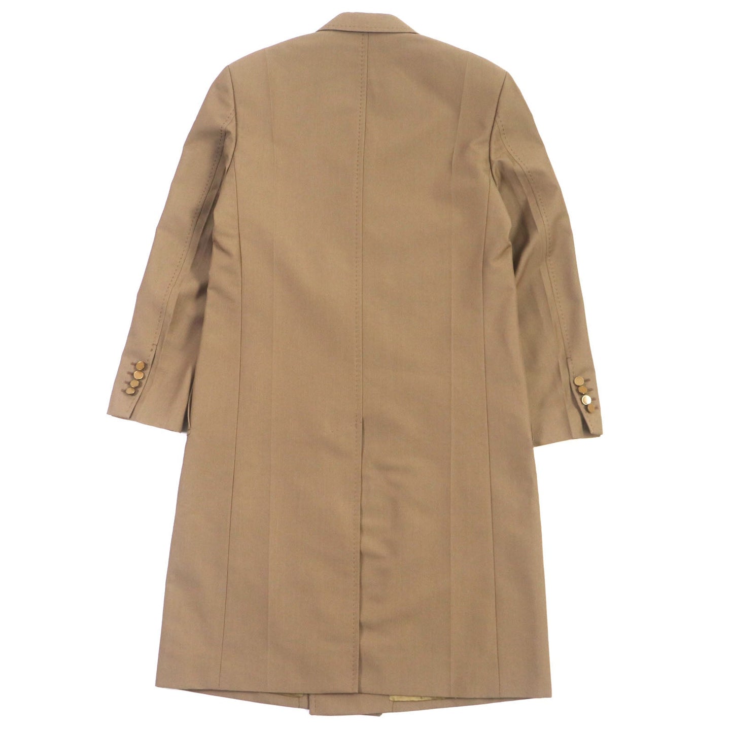 Louis Vuitton coat HGC70E Dorothy 44 Wool Cotton Brown Apparel
