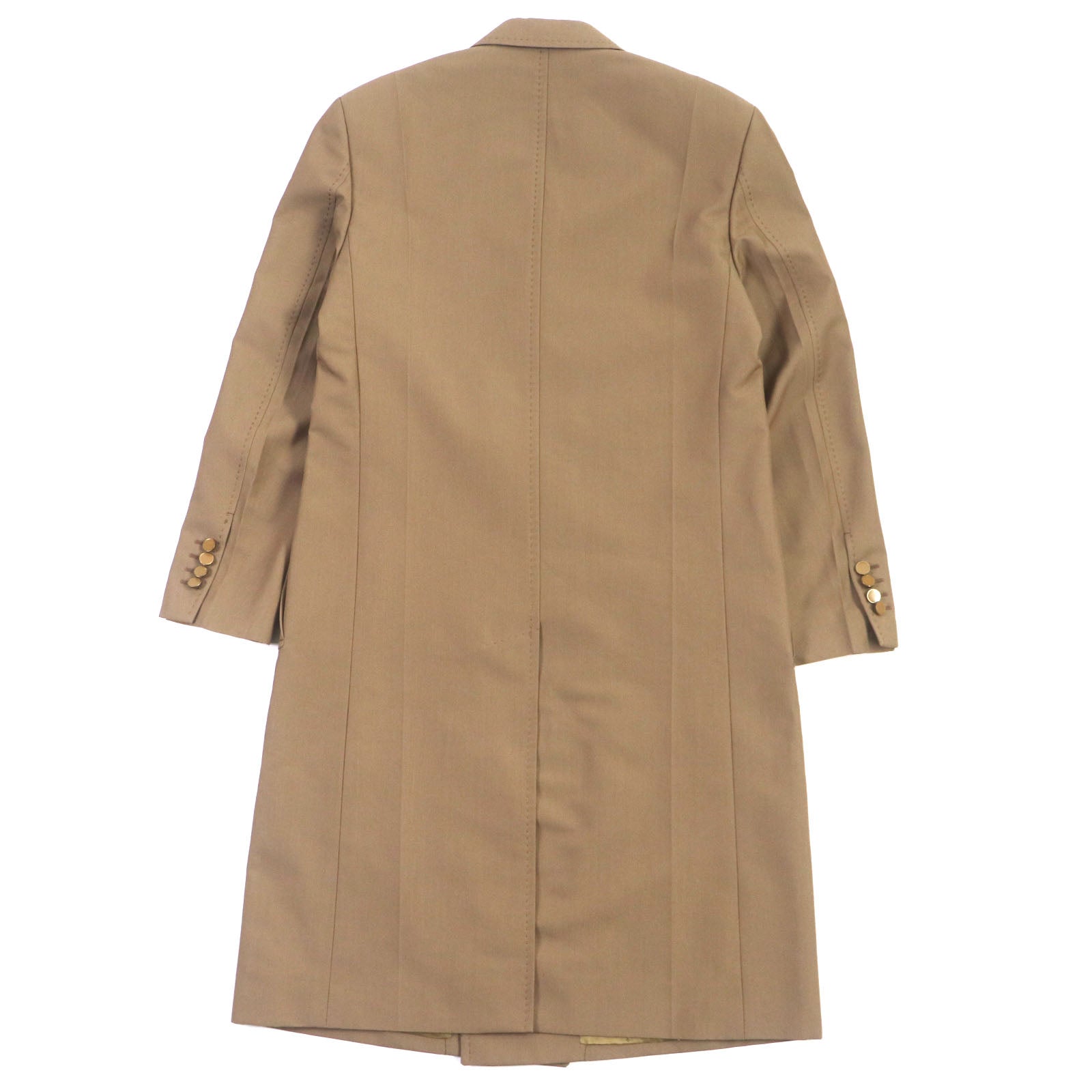 Louis Vuitton coat HGC70E Dorothy 44 Wool Cotton Brown Apparel