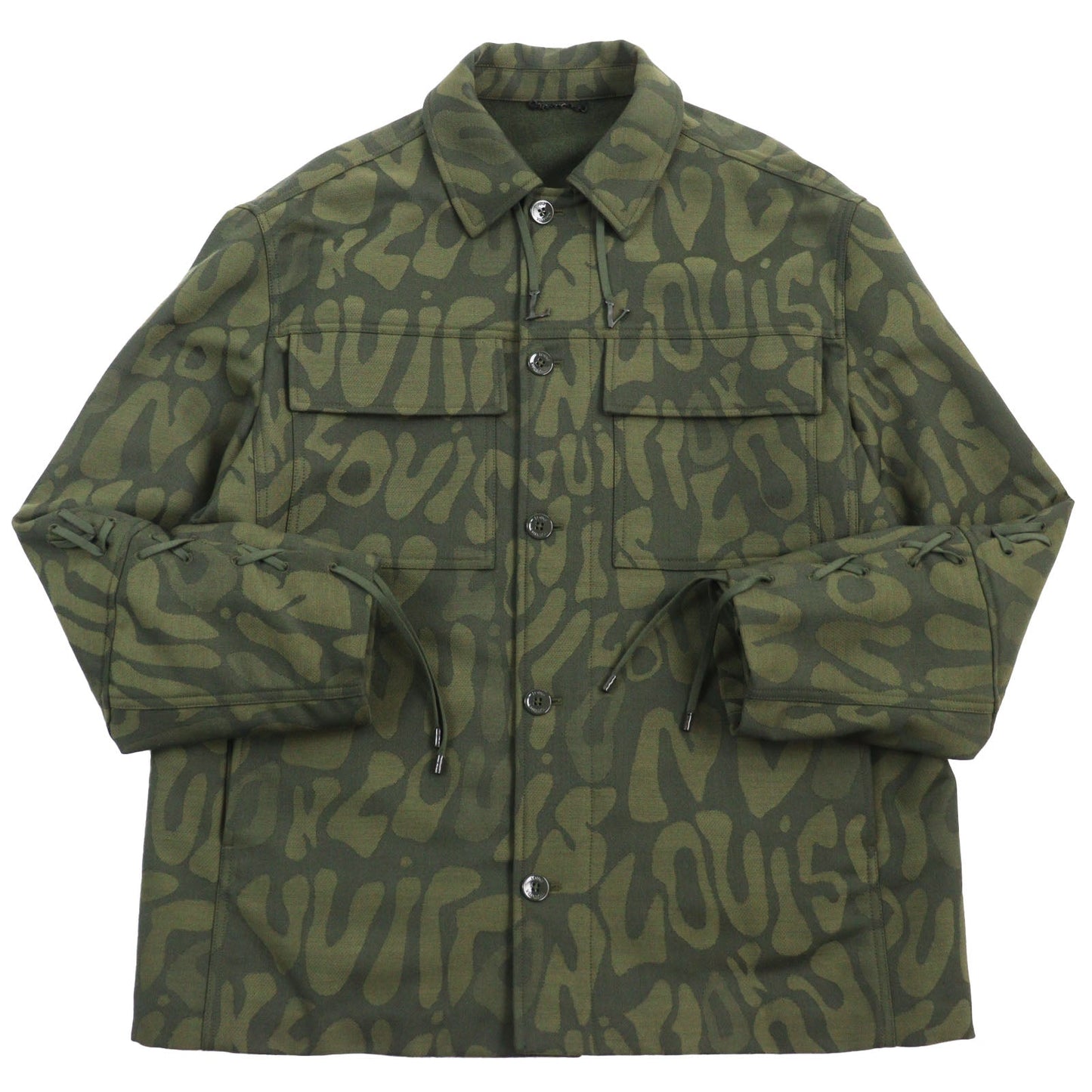 Louis Vuitton Long sleeve shirt HOB02E overshirt Nylon Wool Cotton Khaki Apparel