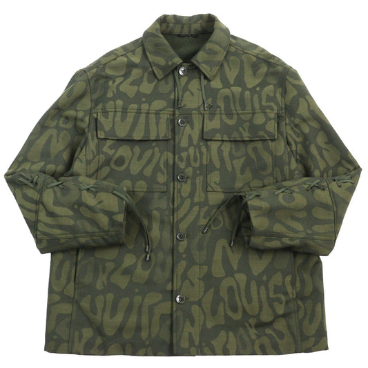 Louis Vuitton Long sleeve shirt HOB02E overshirt Nylon Wool Cotton Khaki Apparel