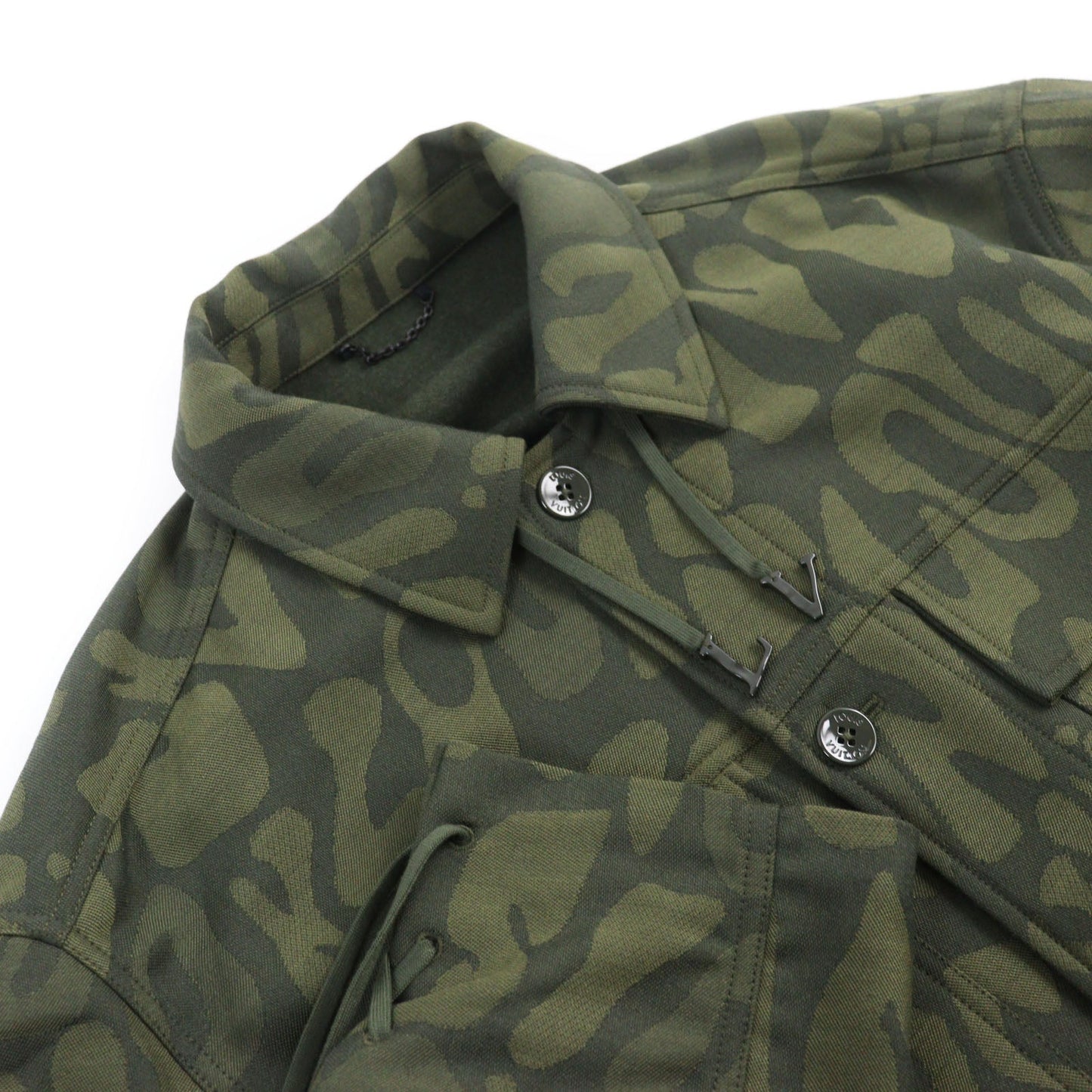 Louis Vuitton Long sleeve shirt HOB02E overshirt Nylon Wool Cotton Khaki Apparel