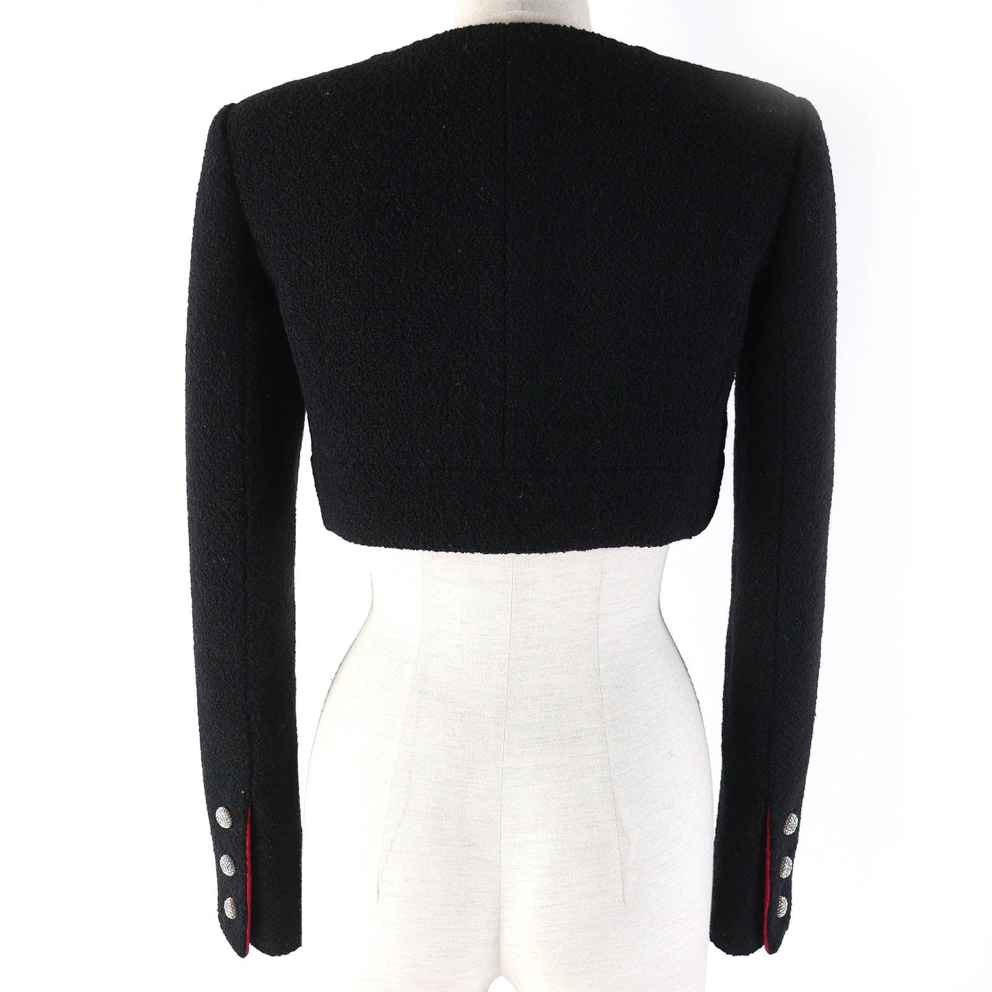 Chanel Jacket wool Black pink 34