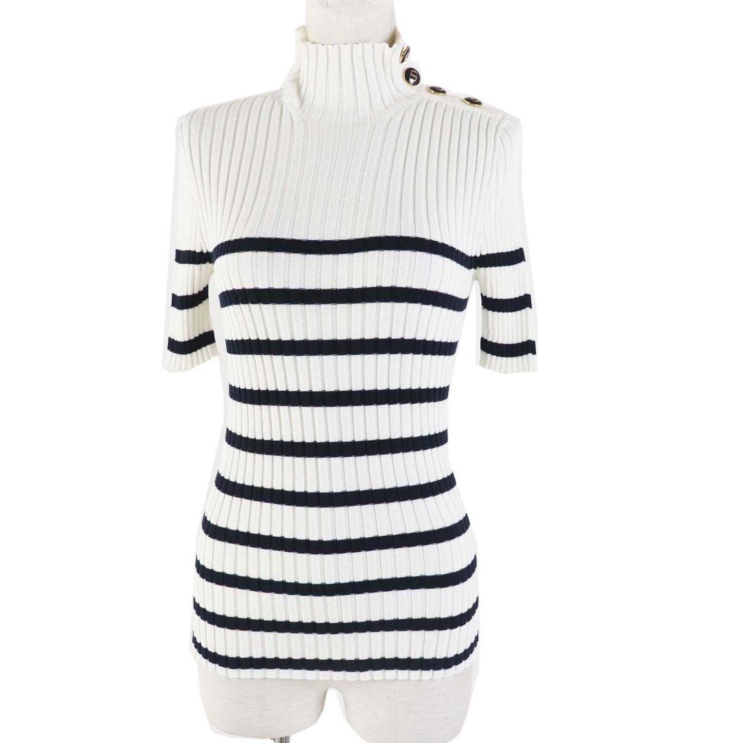 Dior Christian Short Sleeve Knit Main: % Cotton Black White Travel Bag