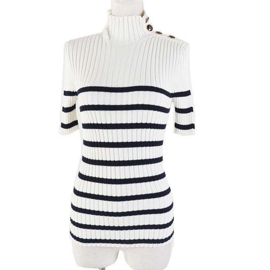 Dior Christian Short Sleeve Knit Main: % Cotton Black White Travel Bag