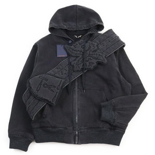 Louis Vuitton Jacket 1A5PAV Part 100 Filling Wool Cotton Black Apparel