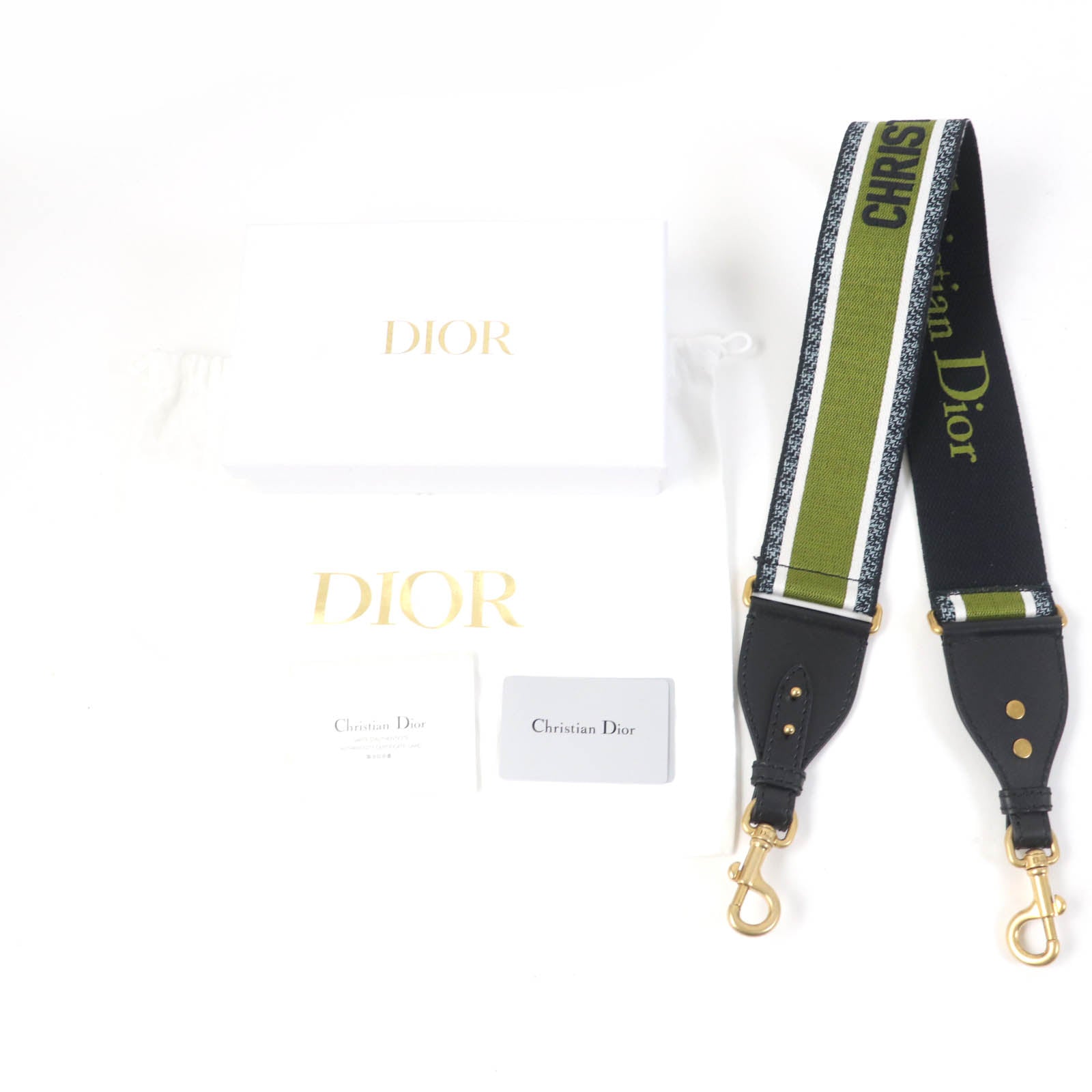 Dior Shoulder Bag With Strap Leather Canvas