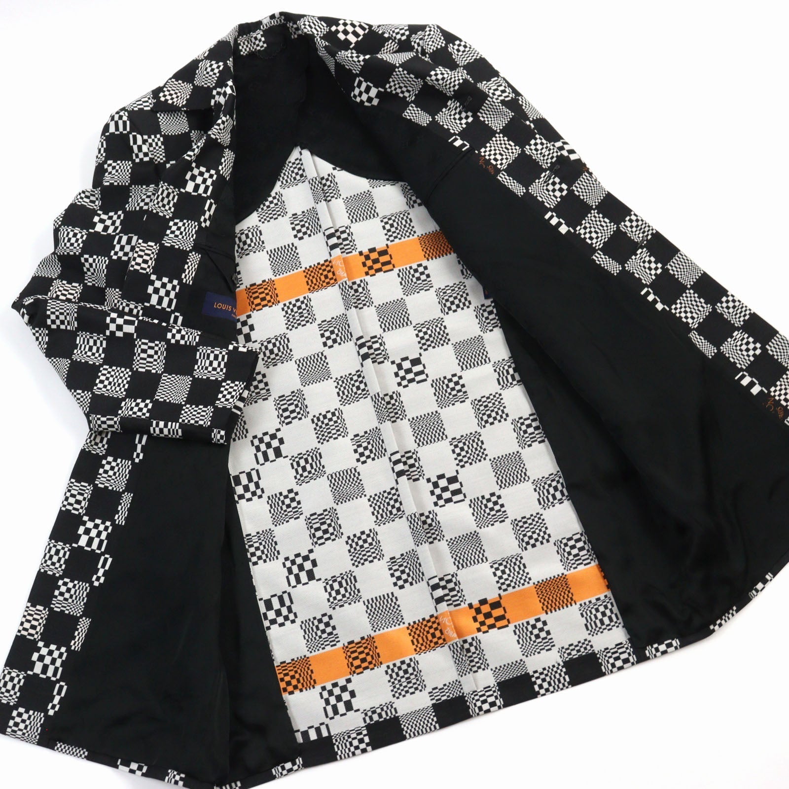 Louis Vuitton Chester coat HKC71W Wool Black White Apparel