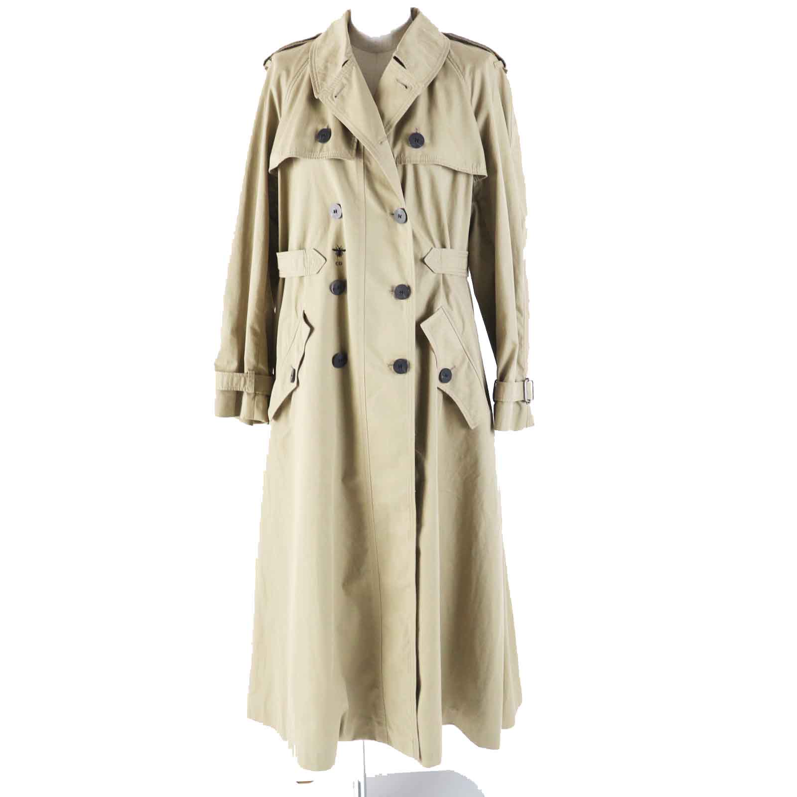 Dior Christian Trench Coat Main: % Cotton, Some Beige Travel Bag