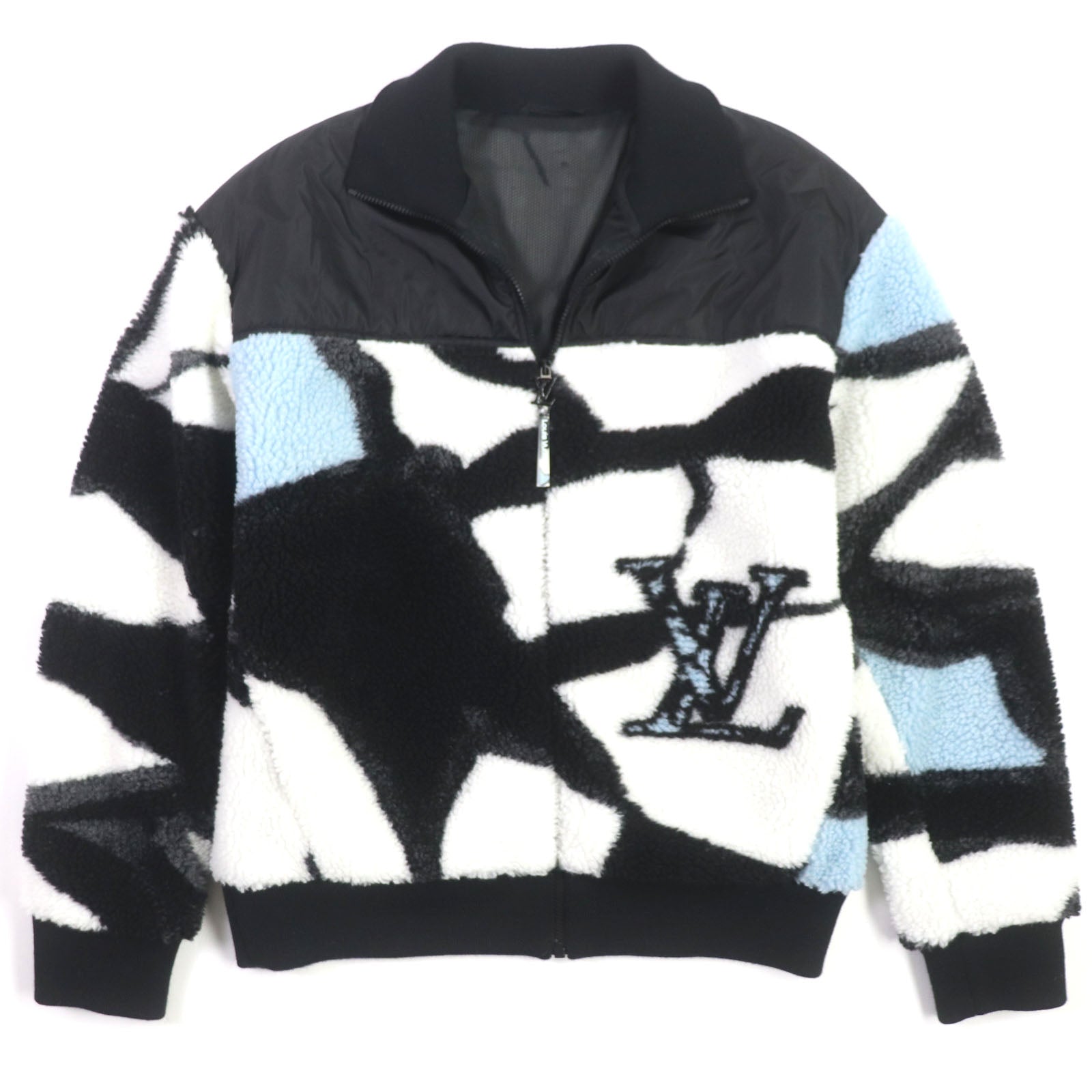 Louis Vuitton jacket HQY18W Part 100 light Nylon Black White Blue Apparel