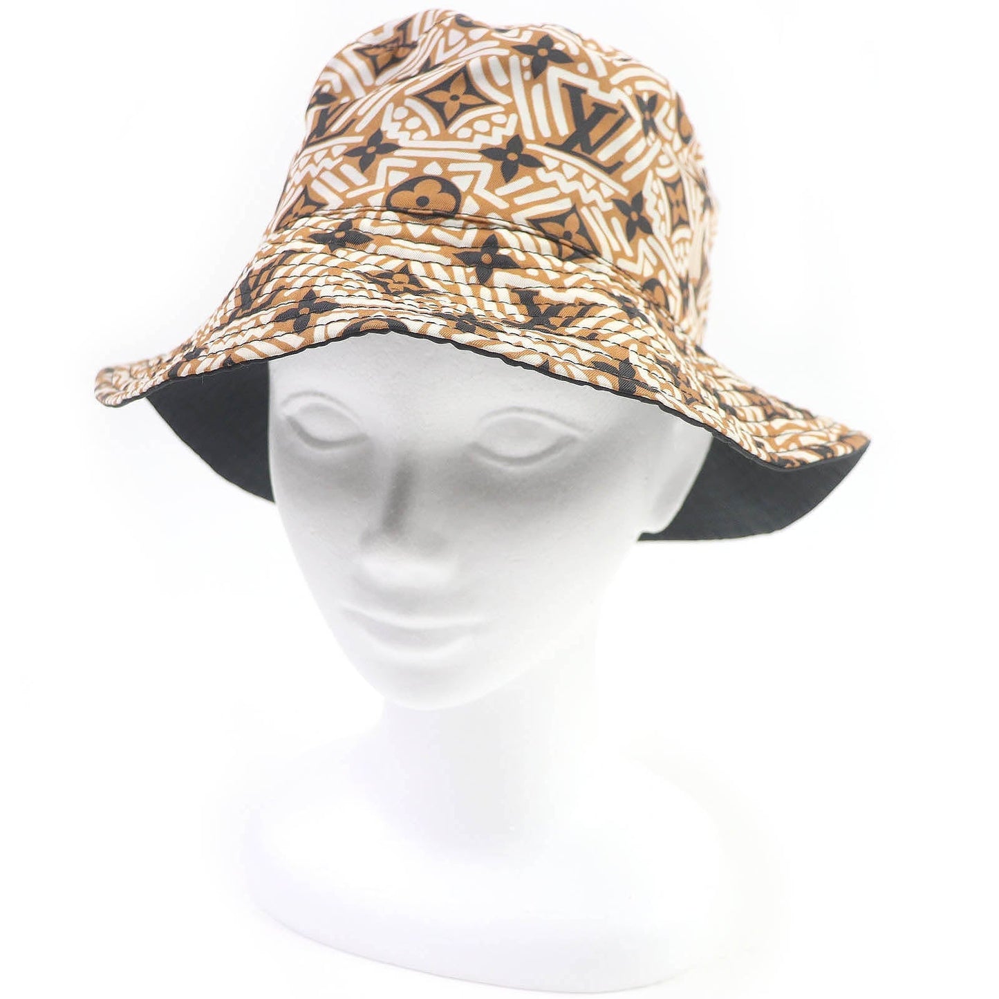 Louis Vuitton M76534 Nylon Black Brown Hat