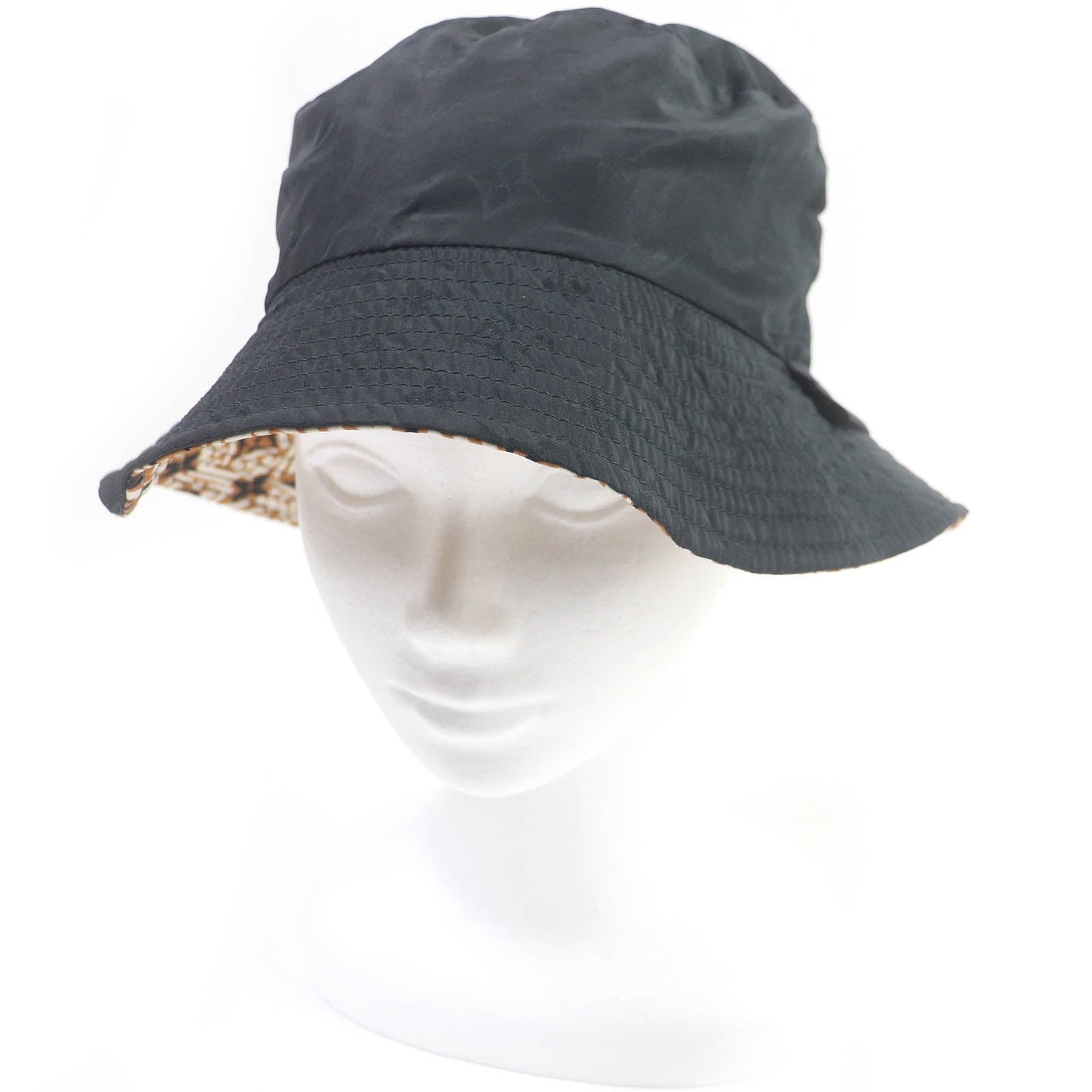 Louis Vuitton M76534 Nylon Black Brown Hat