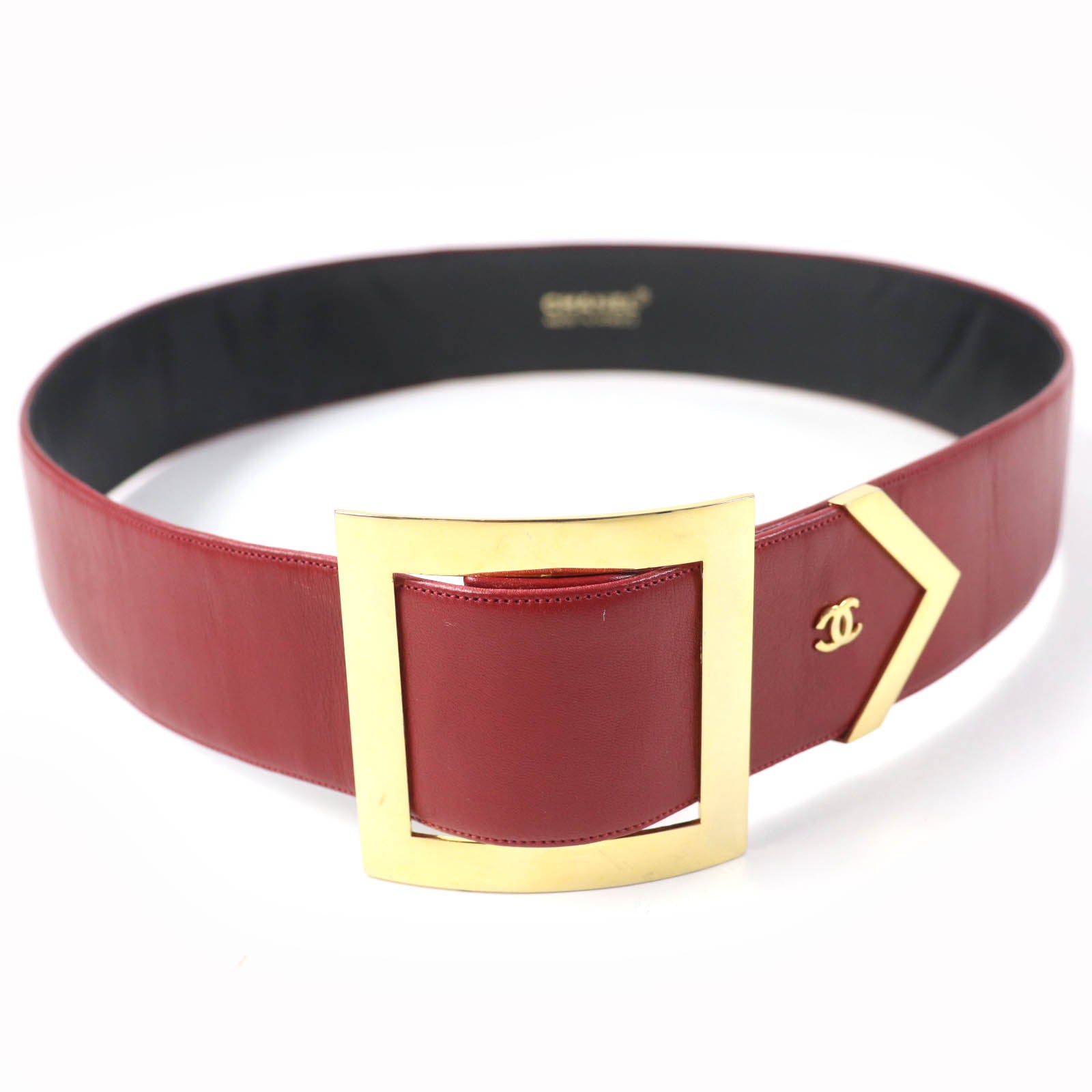 Chanel belt Red Leather