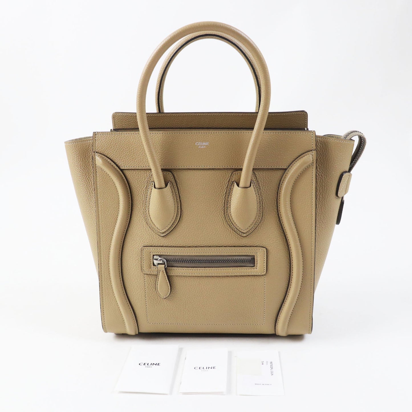 Main: Calfskin Dune Luggage Micro Shopper Women Travel Bag