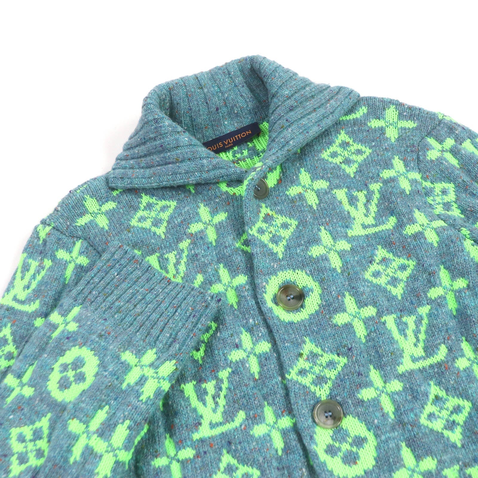 Louis Vuitton cardigan HMN83W 24 polyamide S Wool Blue Handbag