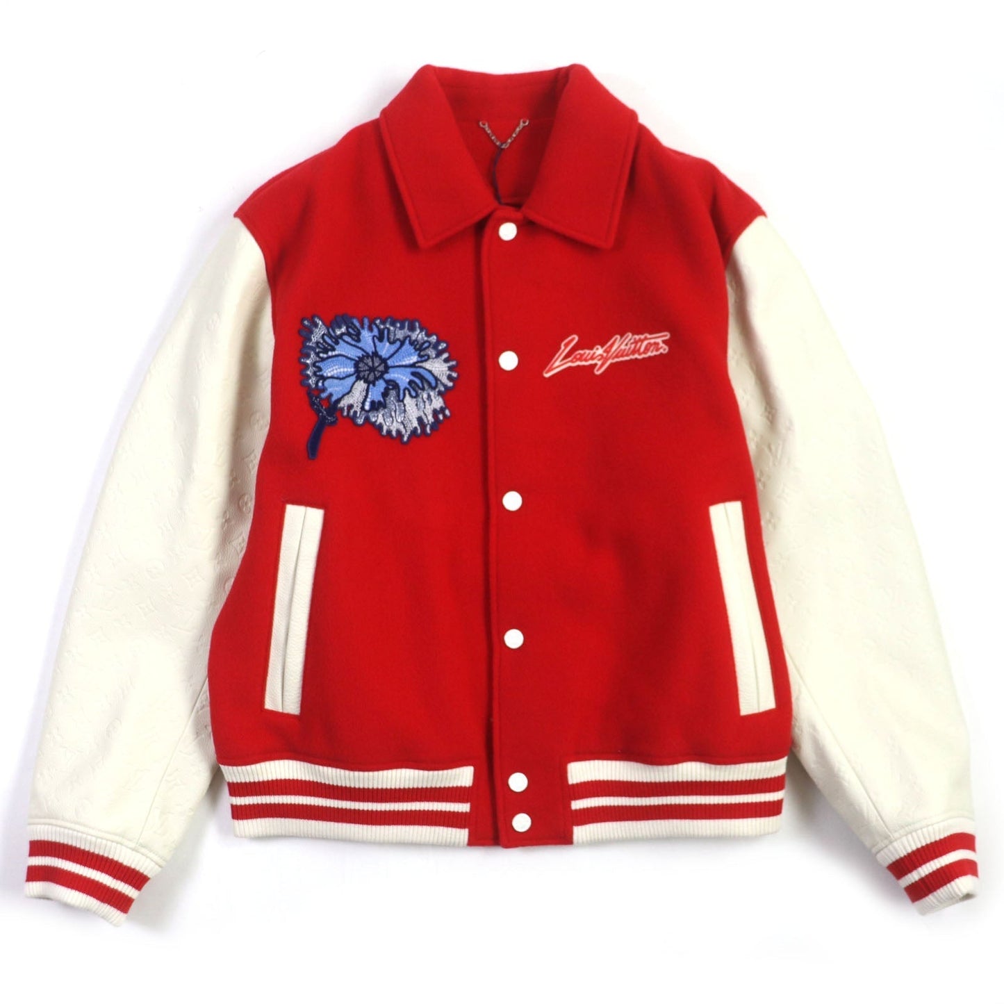Louis Vuitton Jacket HOL31E 28 58 Wool Cotton White Red Apparel