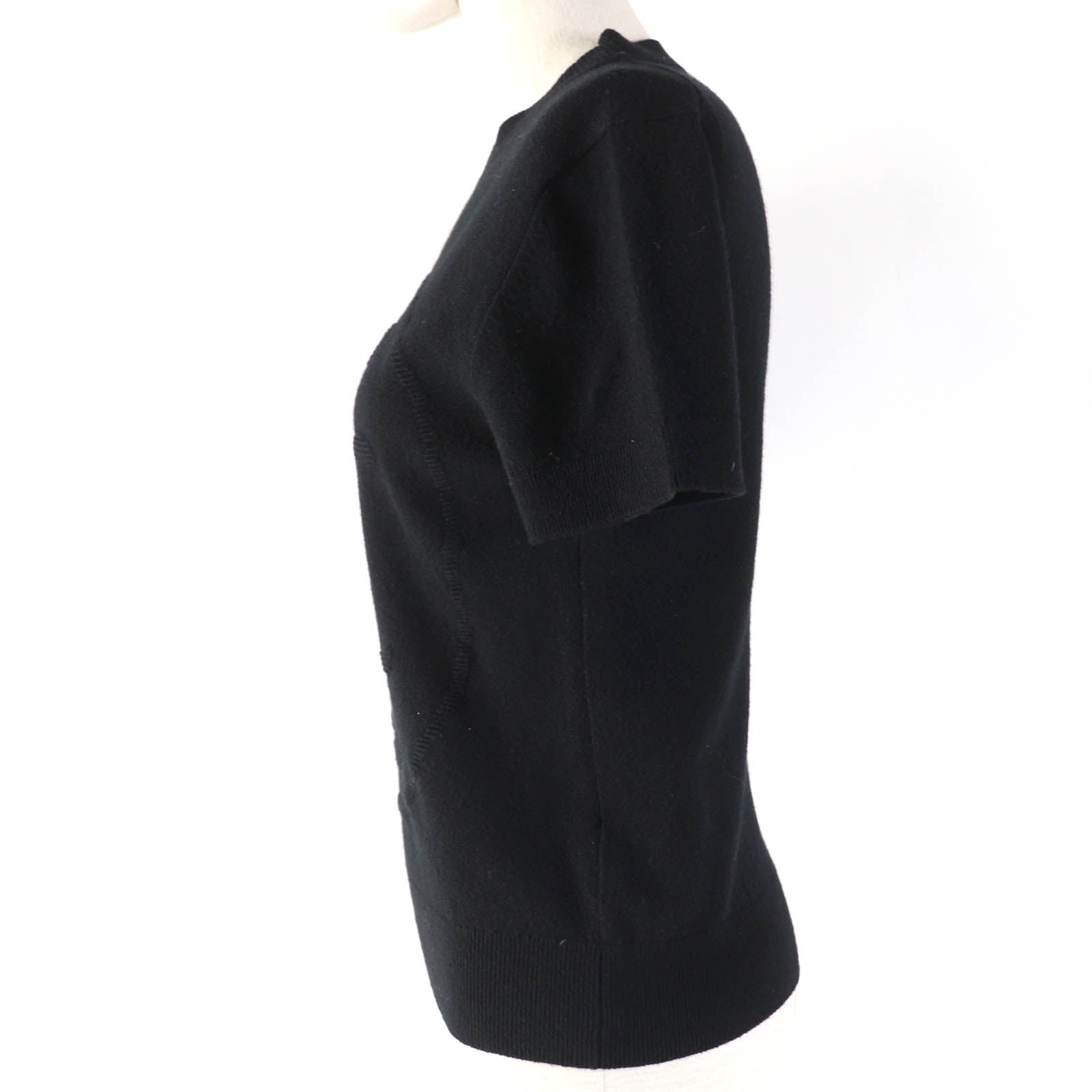 Short Sleeve Knit Main: Cashmere Women Handbag Black Travel Bag