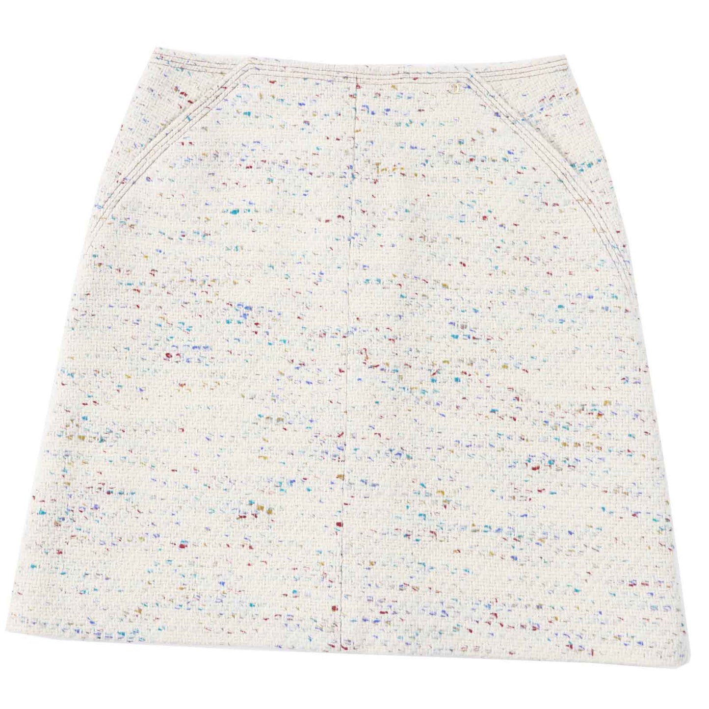 Chanel Wool Nylon Trapezoid Skirt 46