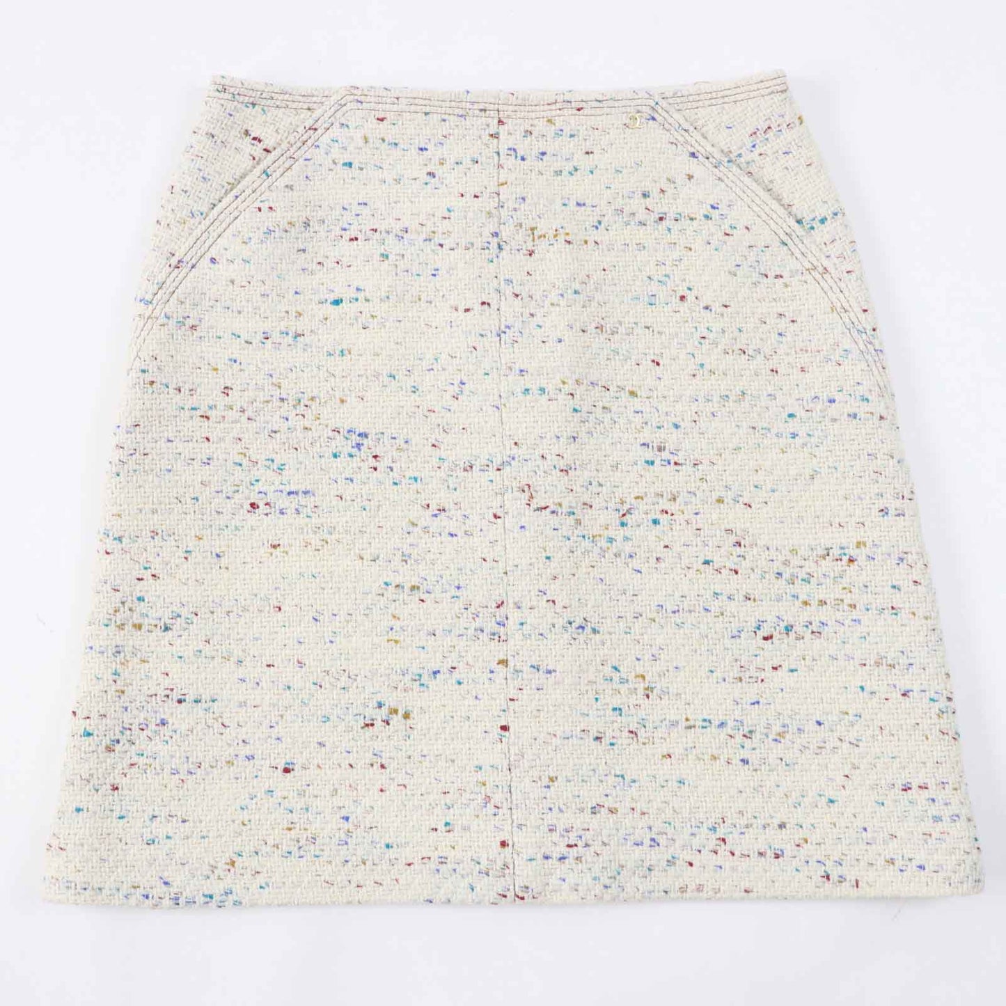 Chanel Wool Nylon Trapezoid Skirt 46